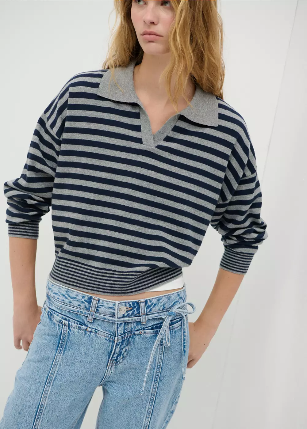 Jean taille basse cordon, MANGO TEEN