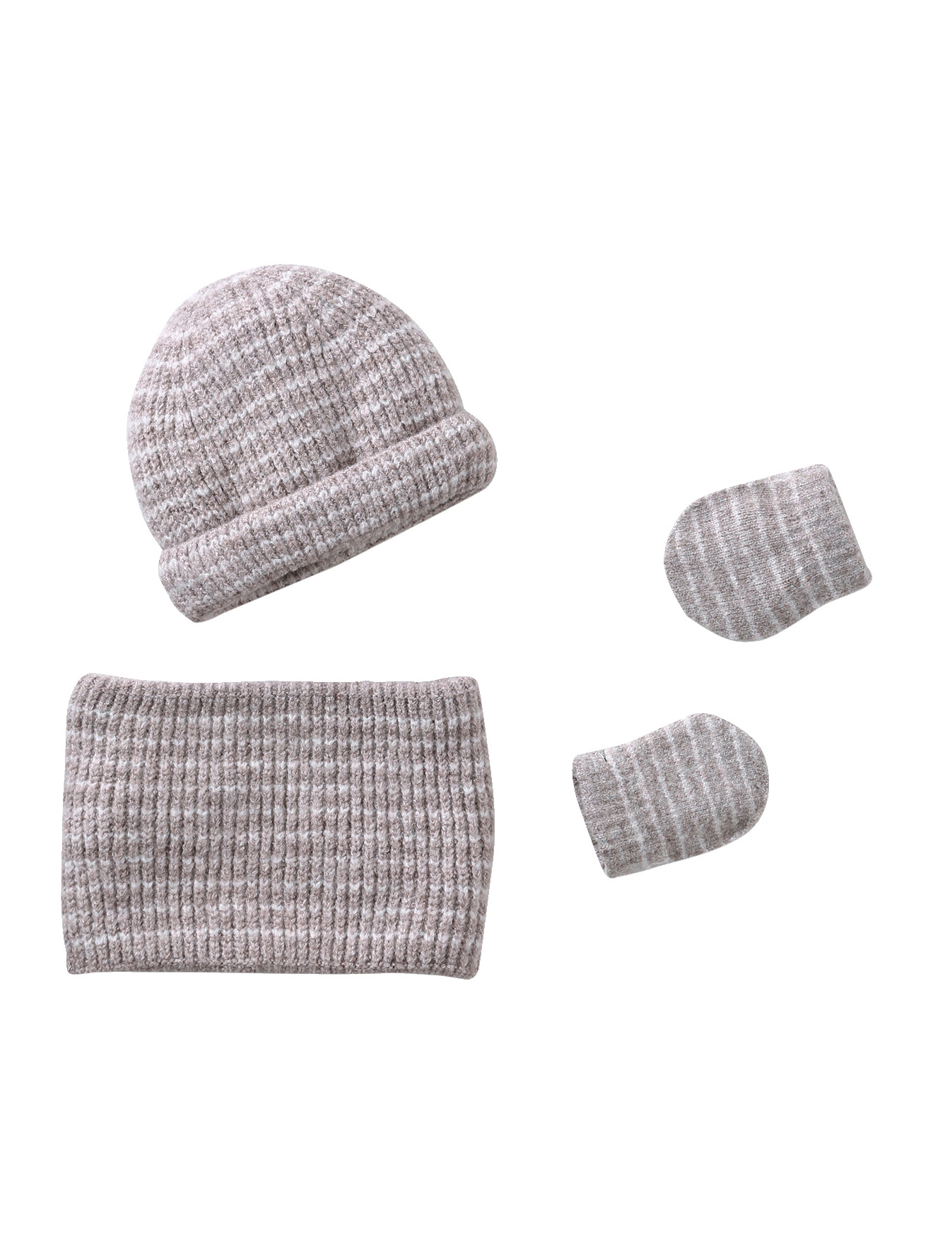 Ensemble bonnet, snood et moufles, VERTBAUDET