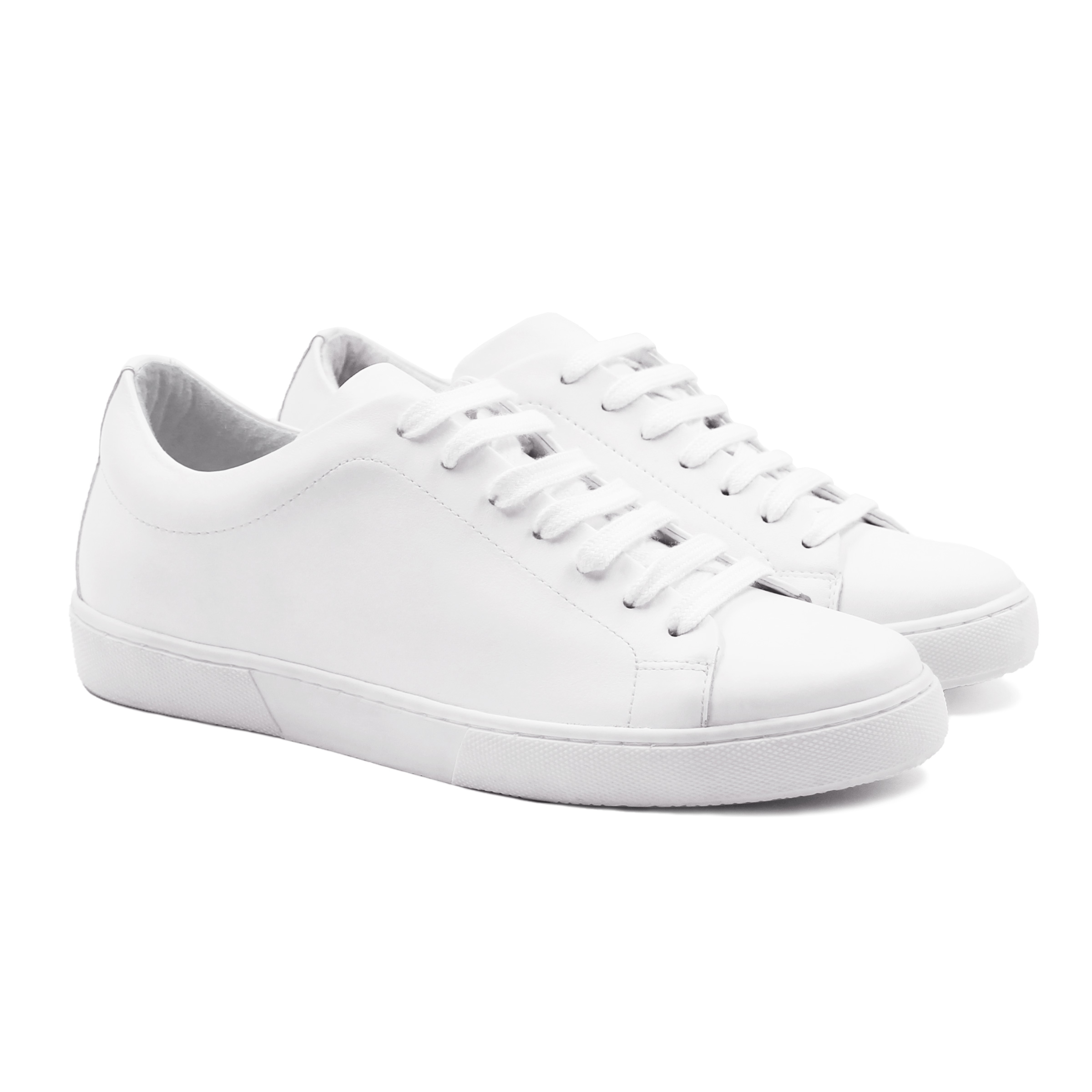 Tennis lacet cuir lisse, JULES & JENN