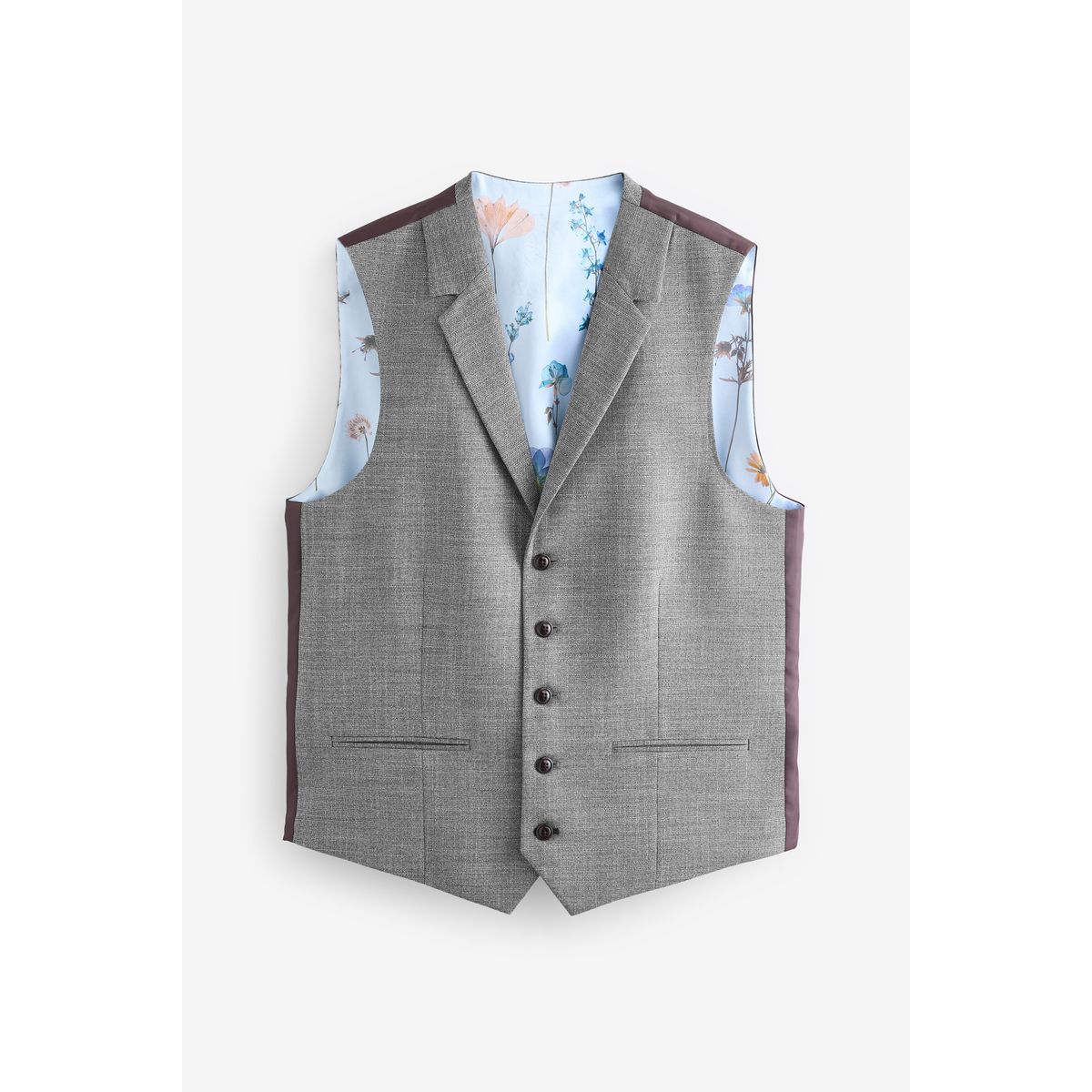 Gilet de costume texturé à liseré, NEXT