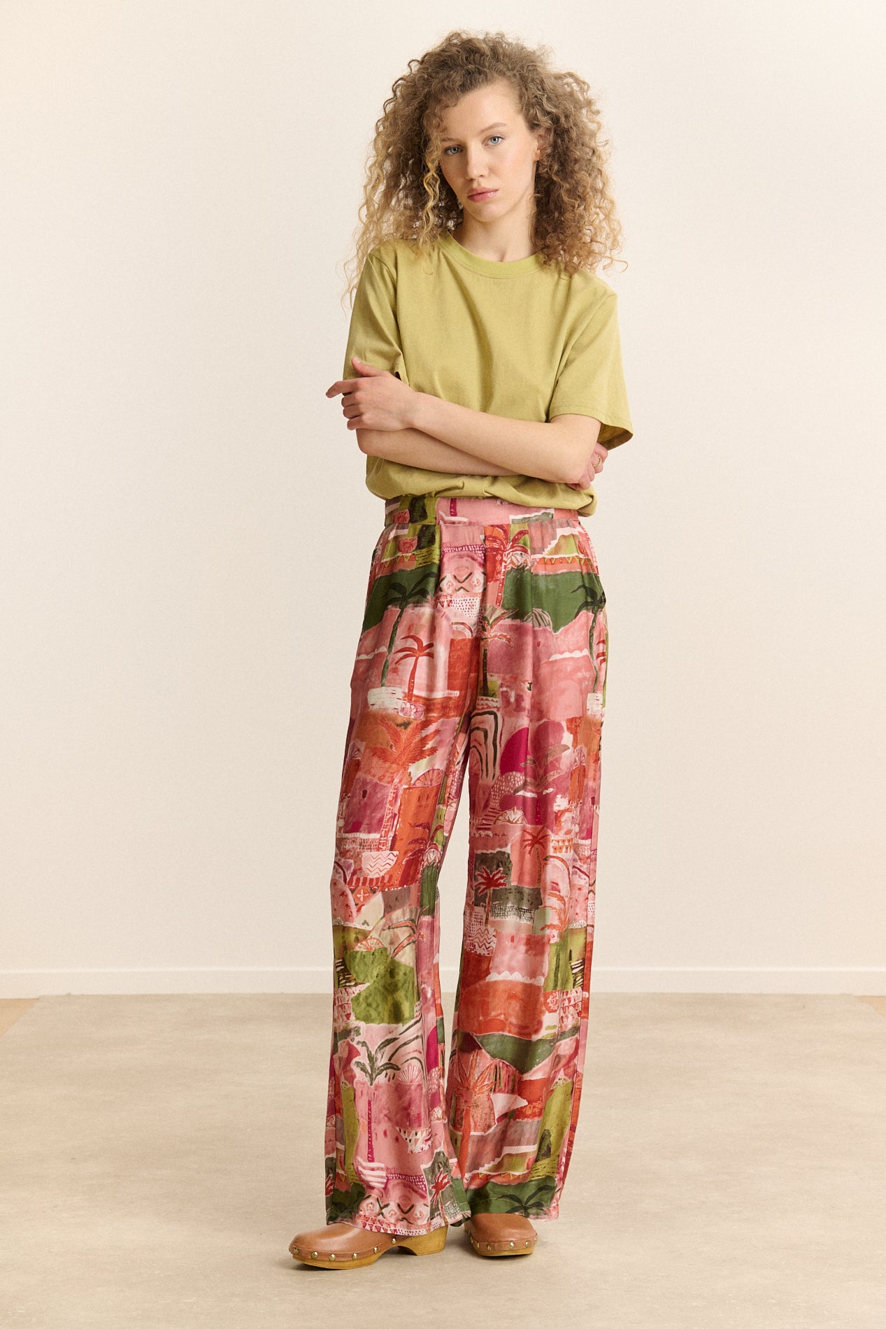 Pantalon large imprimé TORINO, GARANCE PARIS