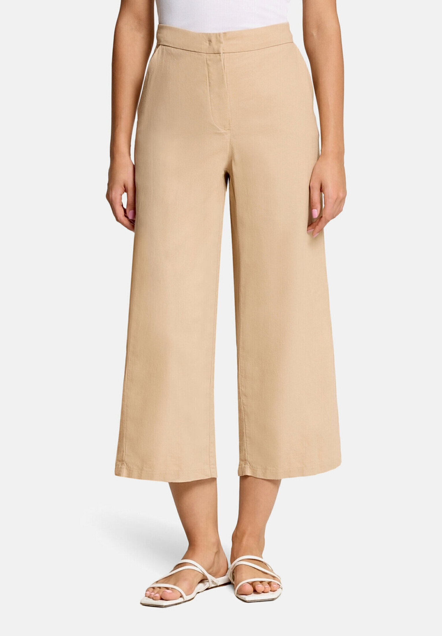 Pantalon en lin unicolore, BETTY BARCLAY