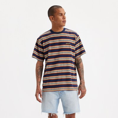 Striped Cotton T-Shirt with Crew Neck LEVI'S