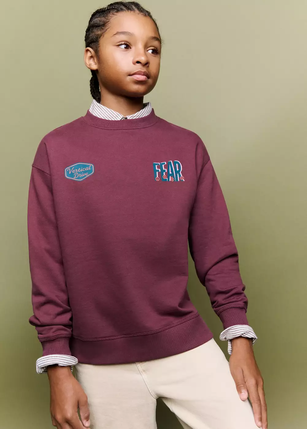 Sweat coton détail imprimé, MANGO KIDS