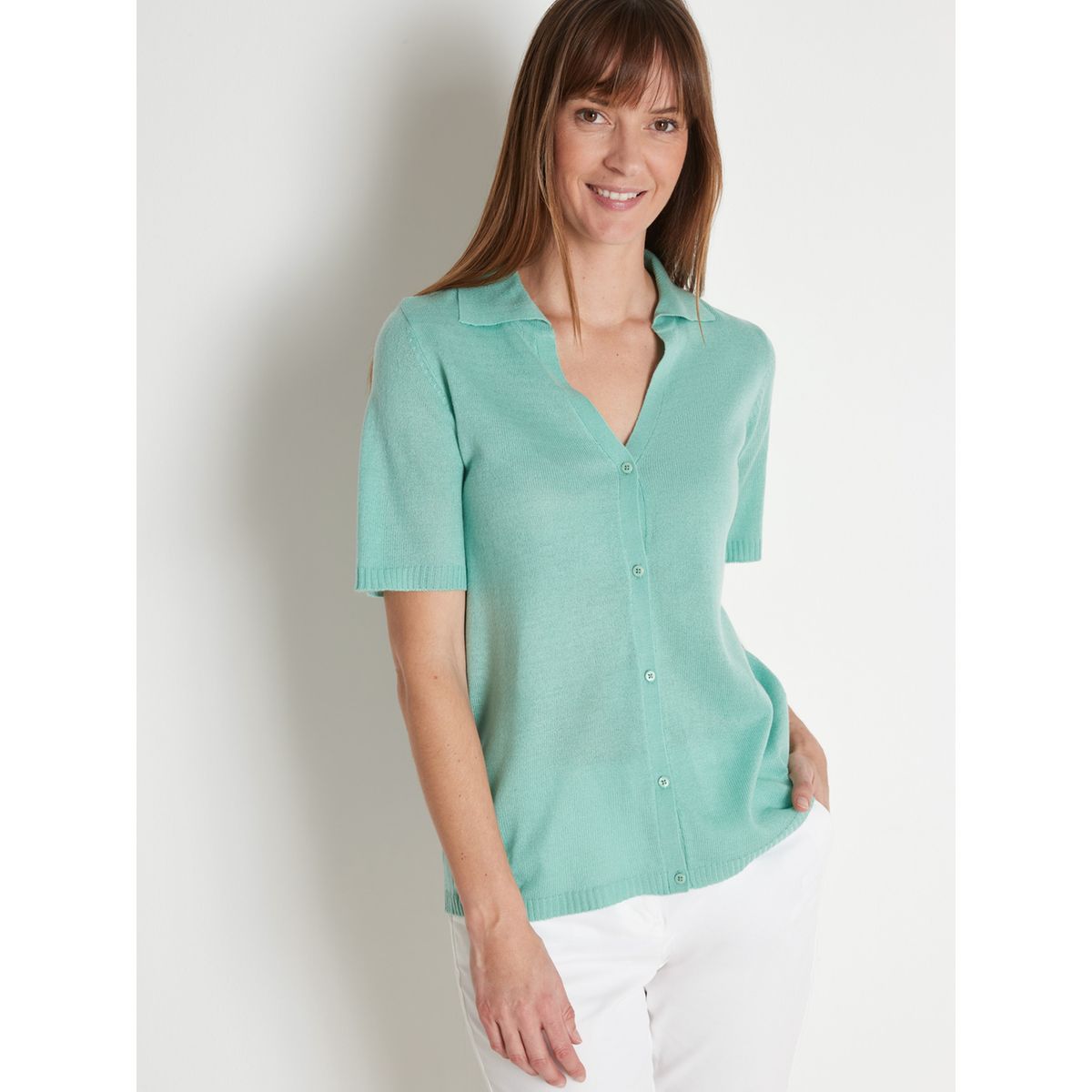 Daxon pull femme online col polo