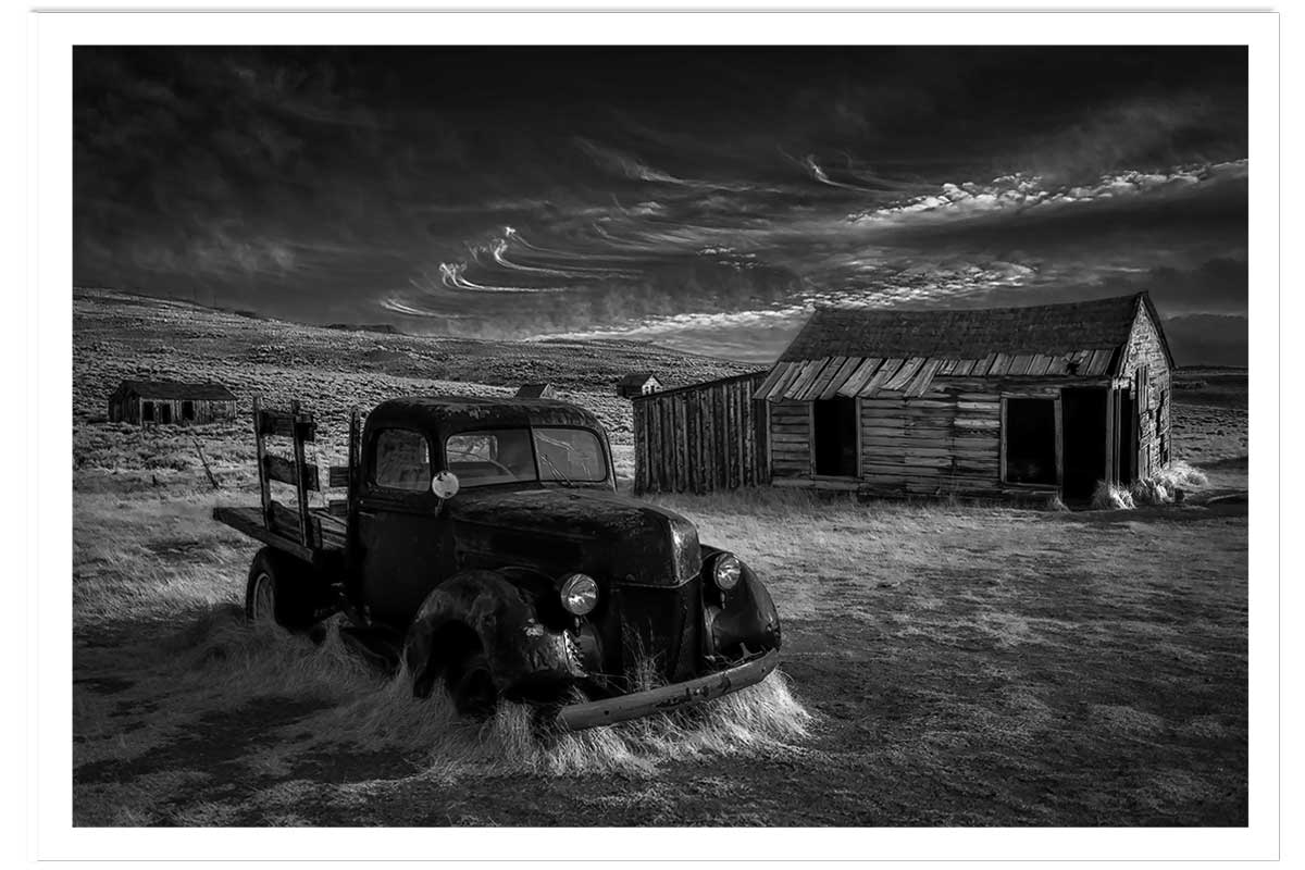 Affiche noir et blanc orage, HEXOA