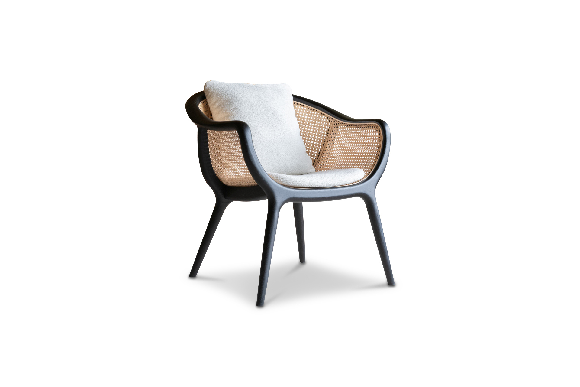 Fauteuil en frêne massif et osier NOCTA, PRODUIT INTERIEUR BRUT