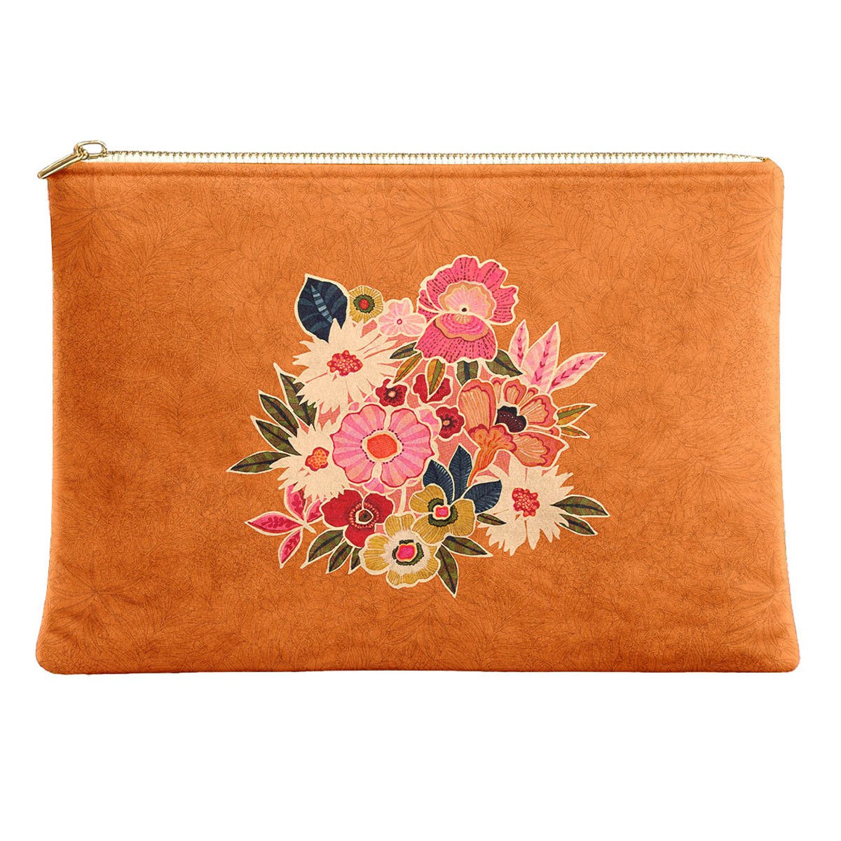 Pochette en velours, motif fleuri, KIMIKO, VENT DE BOHÈME