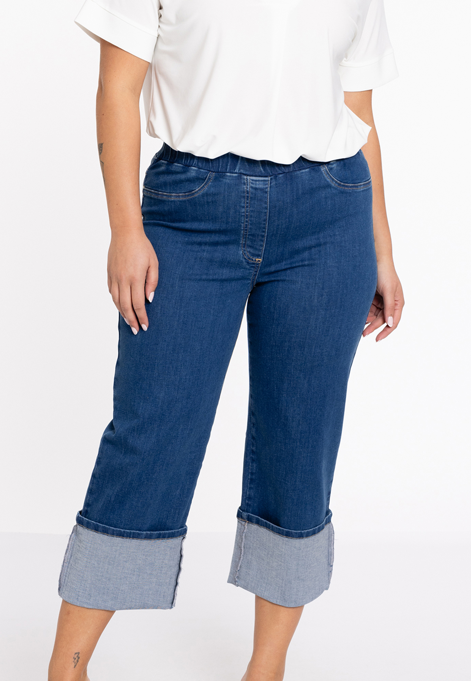 Jean avec une ceinture élastique, YOEK