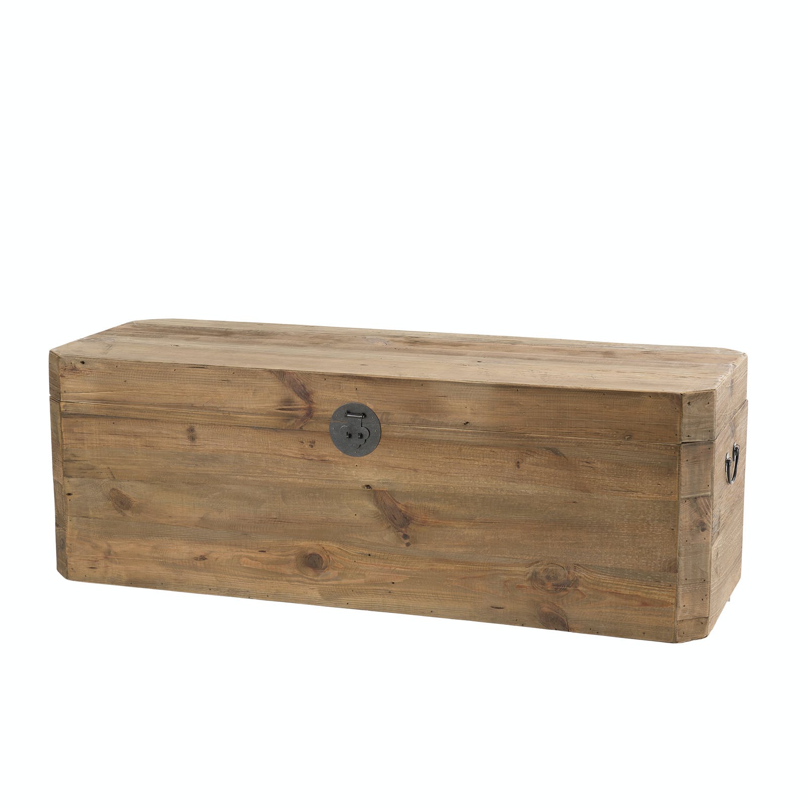 Coffre de rangement en bois de pin recyclé DENVER, PIER IMPORT