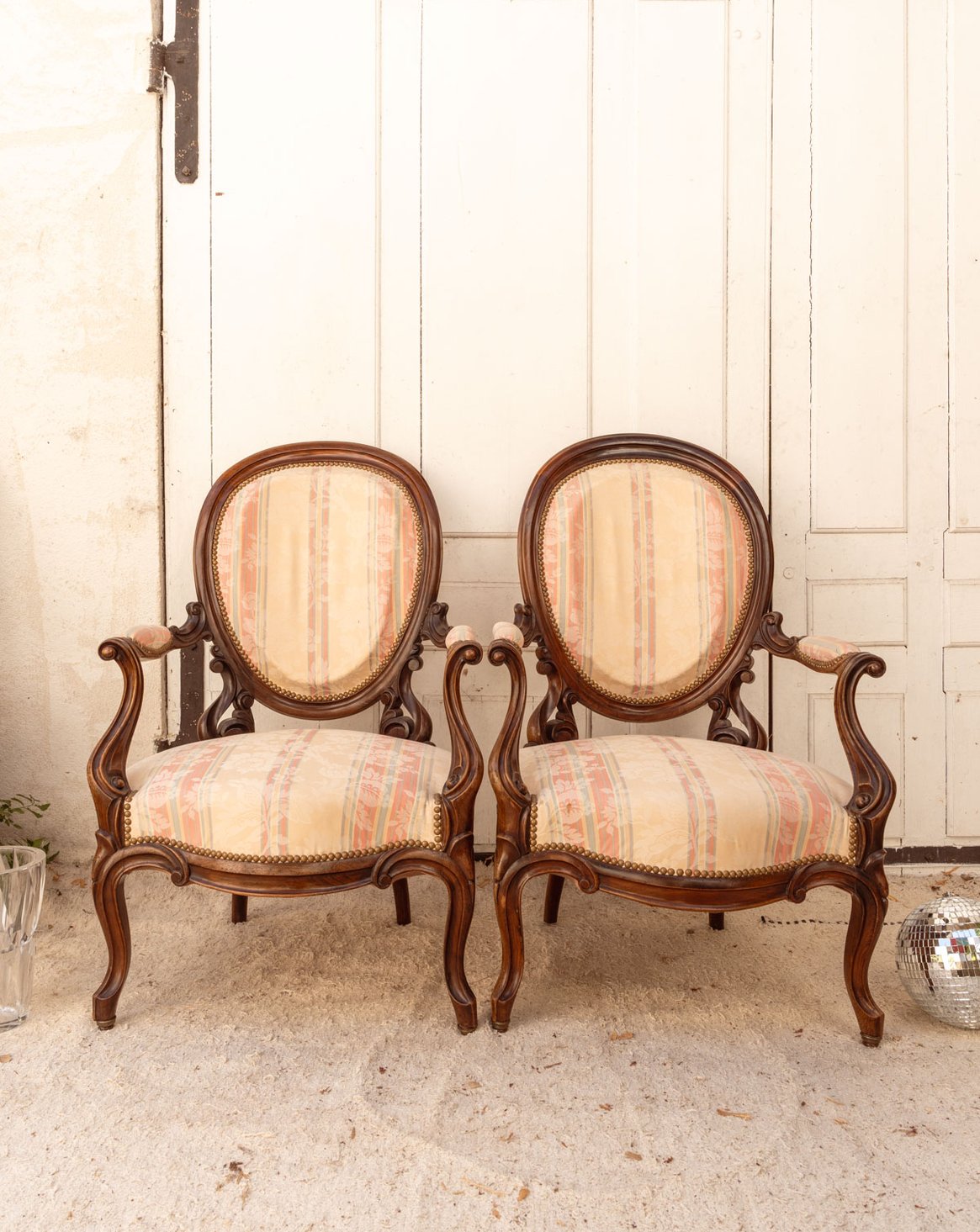 Paire de fauteuils Napoléon III en bois Ernest N°1487 - Bon état, DEBONGOUT