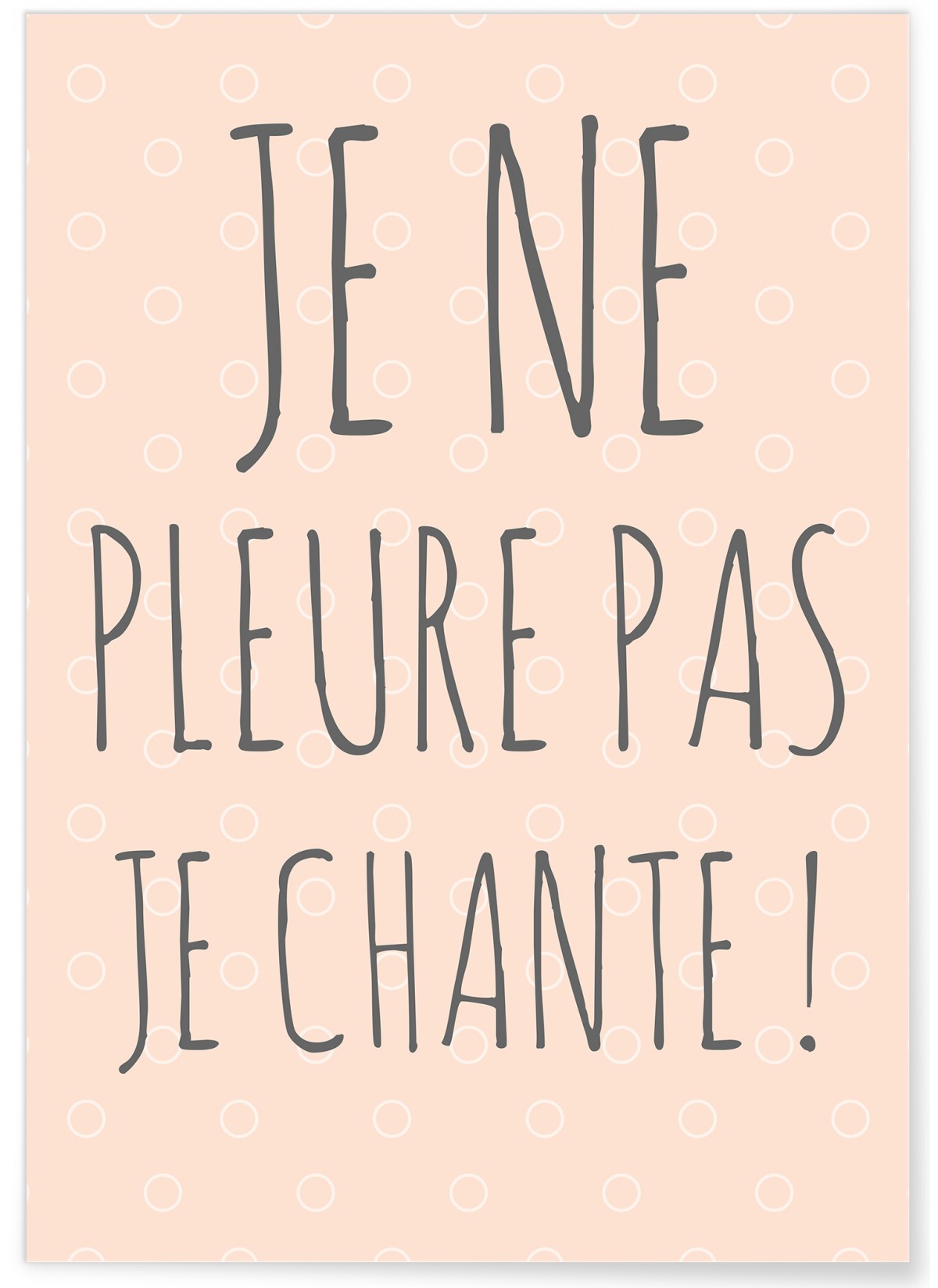 Affiche Je ne pleure pas je chante !, L'AFFICHERIE