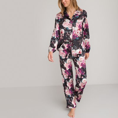 Pyjama in satijn, bloemenprint LA REDOUTE COLLECTIONS