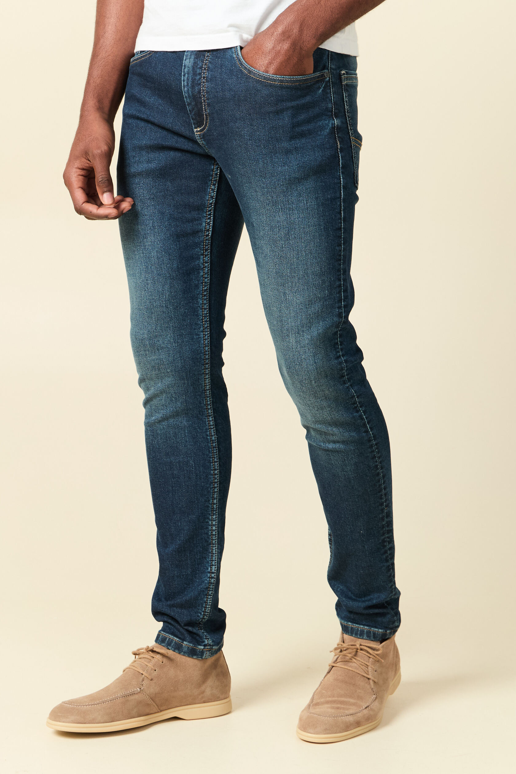Jeans homme slim effet used, BONOBO