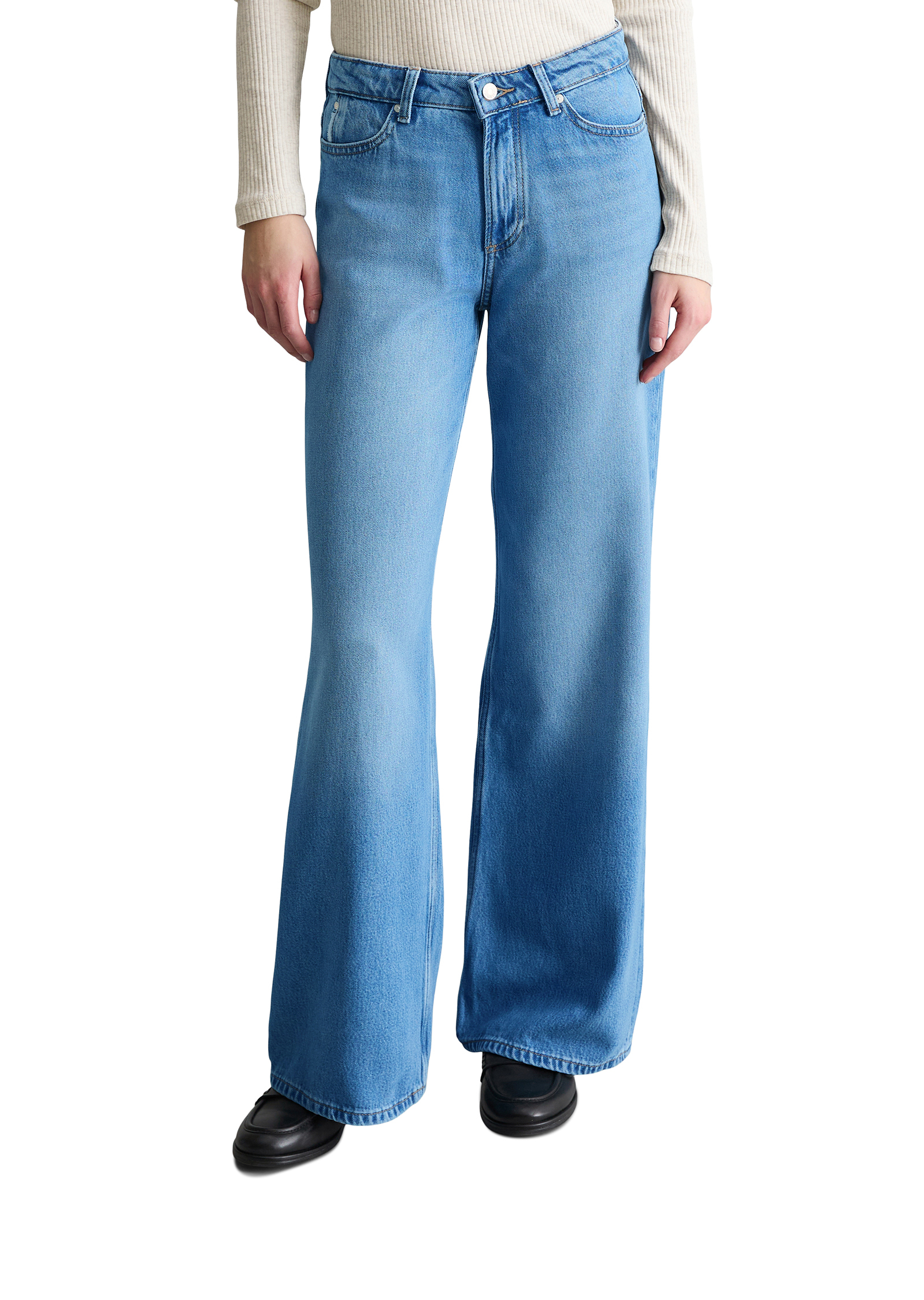 Jeans modèle Grethe loose flared en mélange de lyocell sans stretch, MARC O’POLO DENIM
