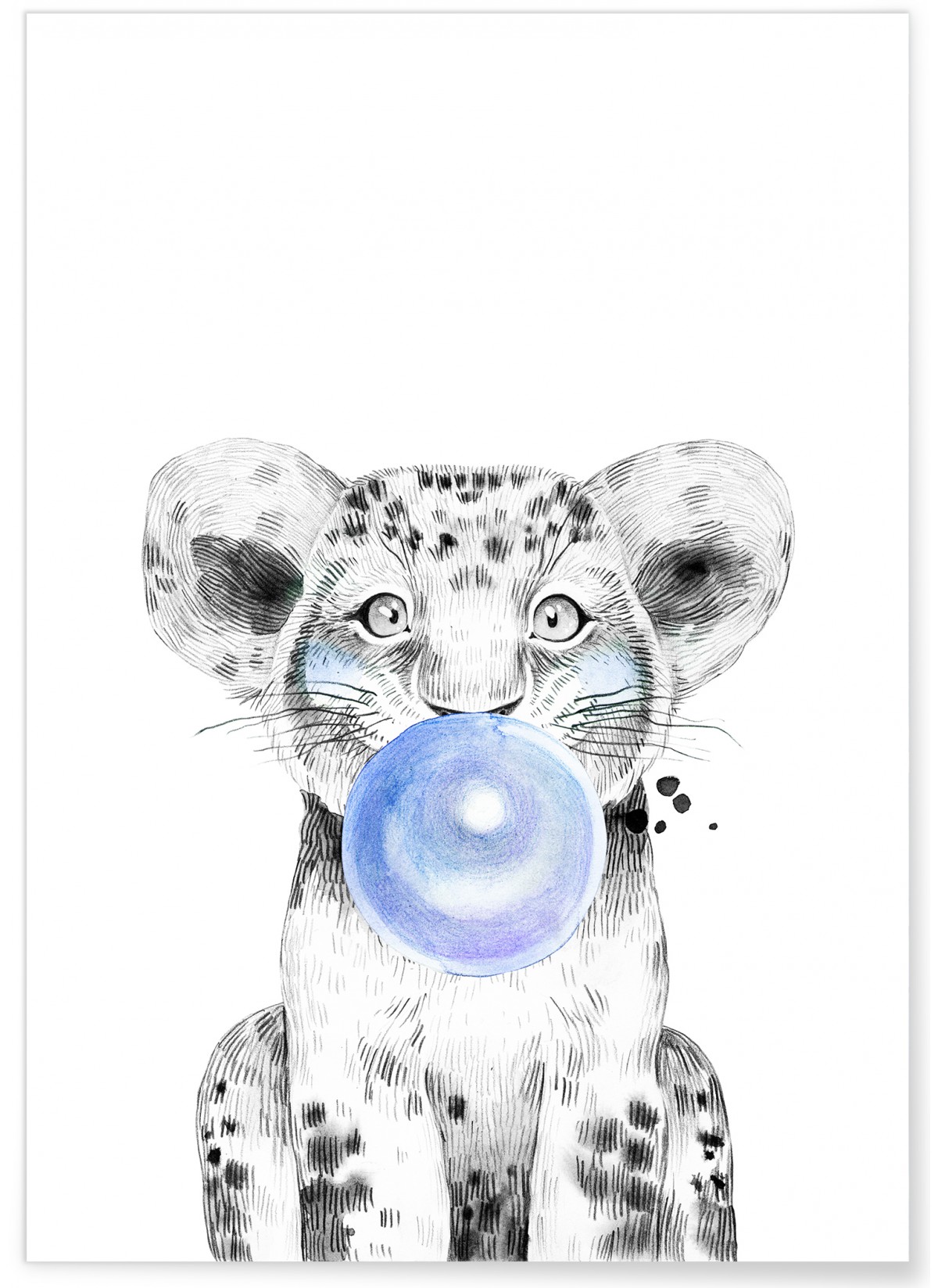 Poster Bulle de Lionceau Bleue, L'AFFICHERIE
