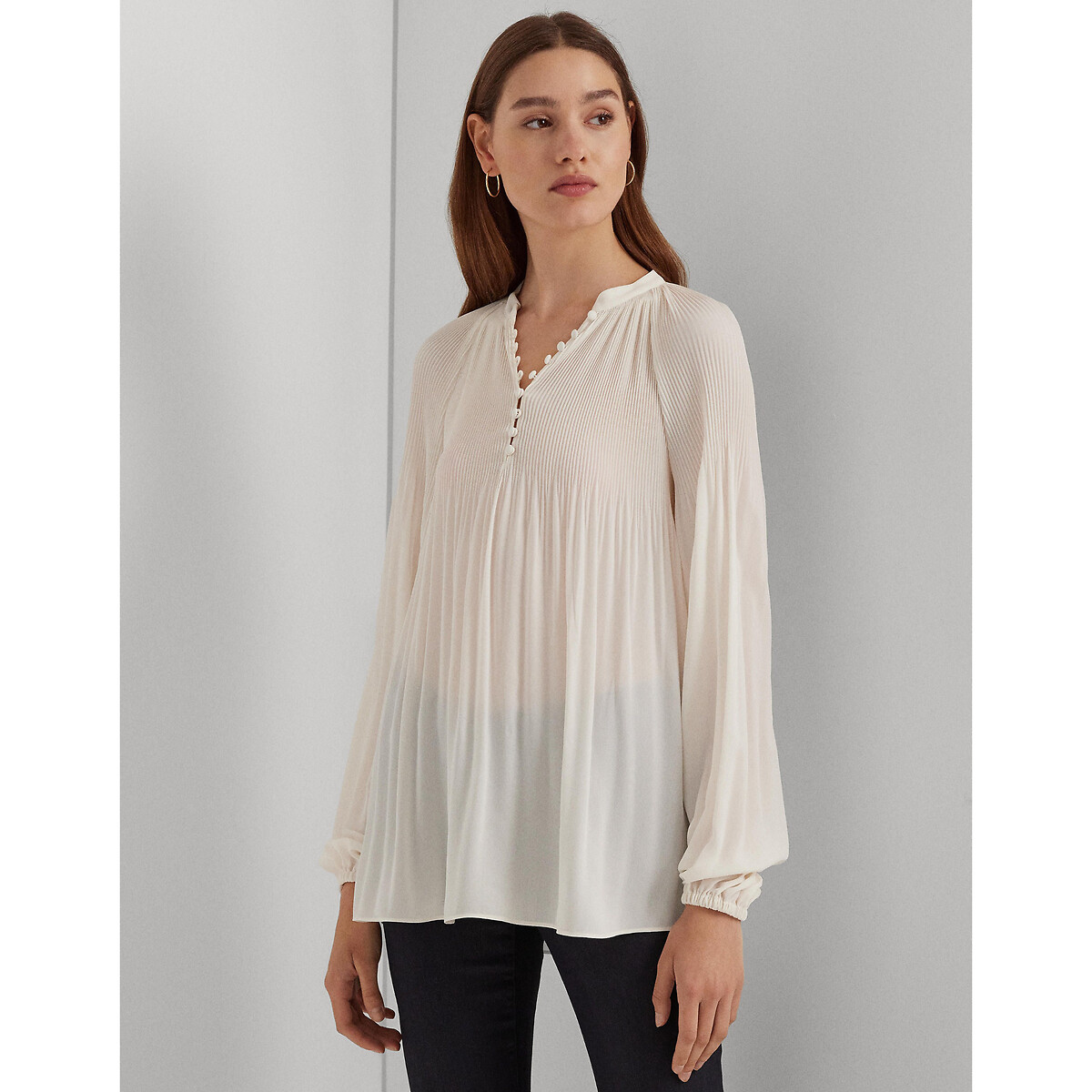 Versilla Voile Blouse with Long Sleeves