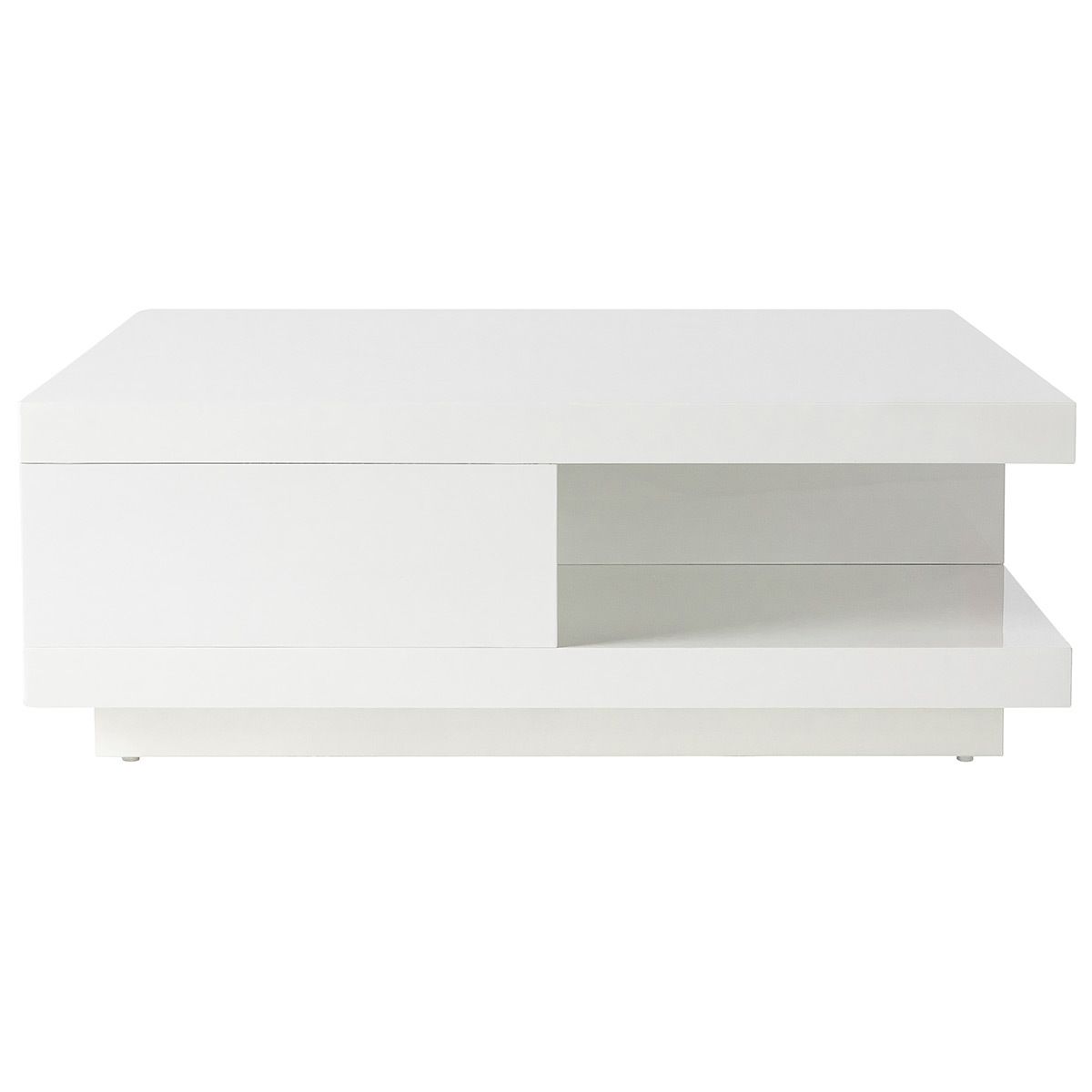 GMMH Table Basse Design rétro en Bois Blanc 44 cm 