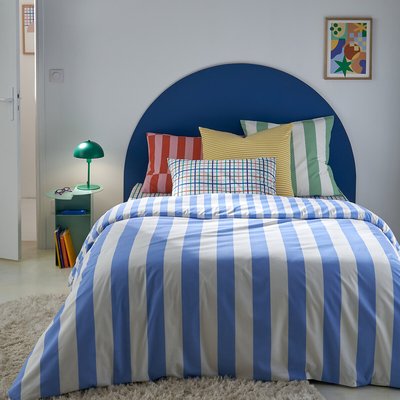 Hendaye Blue Striped 100% Cotton Duvet Cover LA REDOUTE INTERIEURS