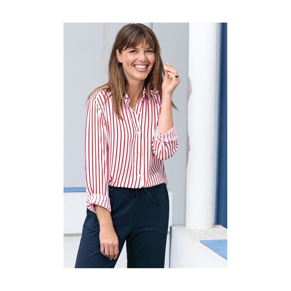 Chemise ray e rouge femme La Redoute