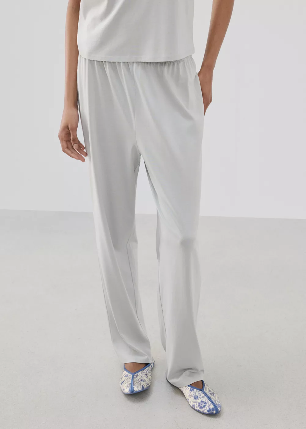 Pantalon de pyjama coton lyocell uni, MANGO