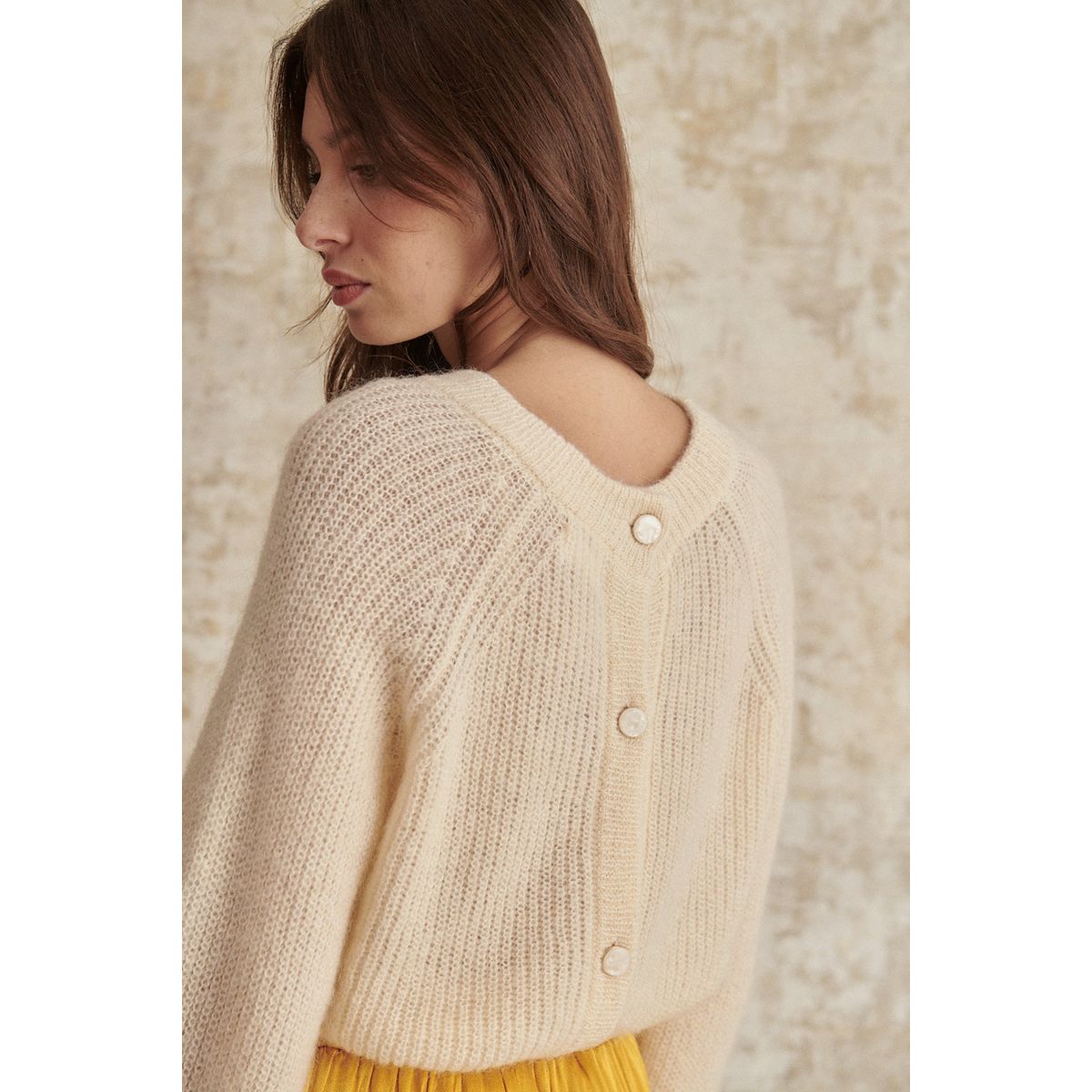 Pull boutonné dos deals