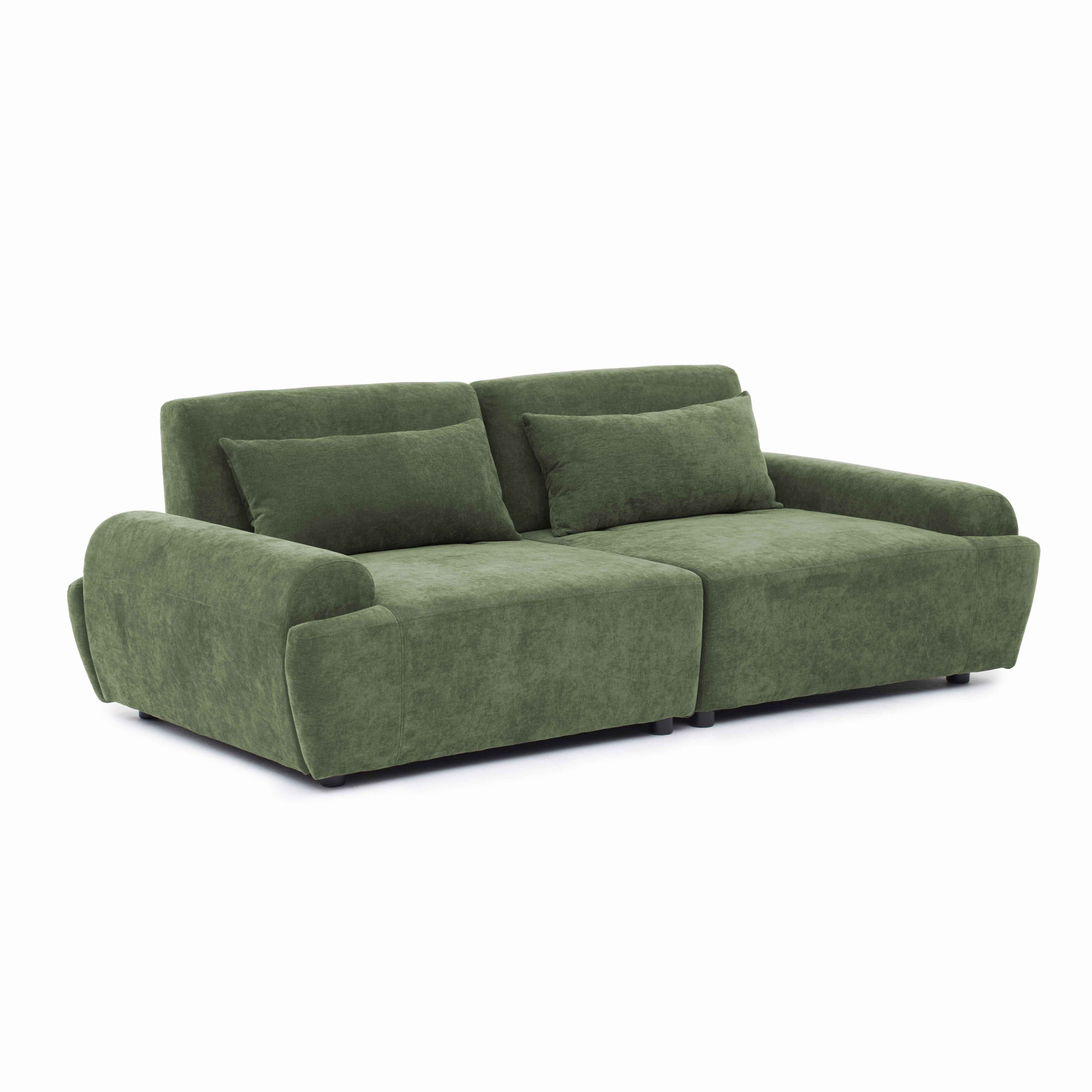 Canapé modulable 2 places en tissu avec coussins dossier ajustable, CALLISTO, OVIALA