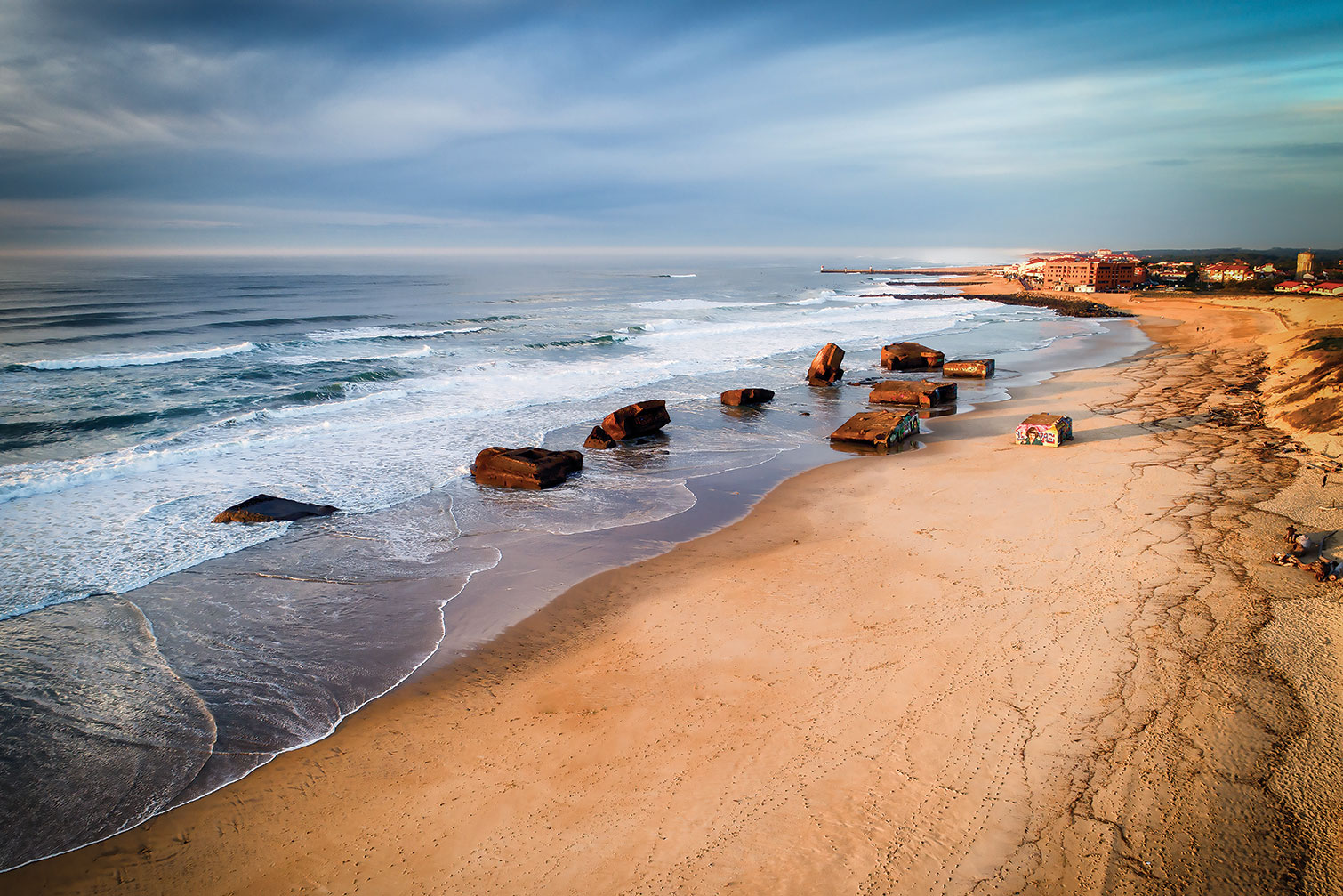 Tableau capbreton sud blocos vue du ciel, HEXOA