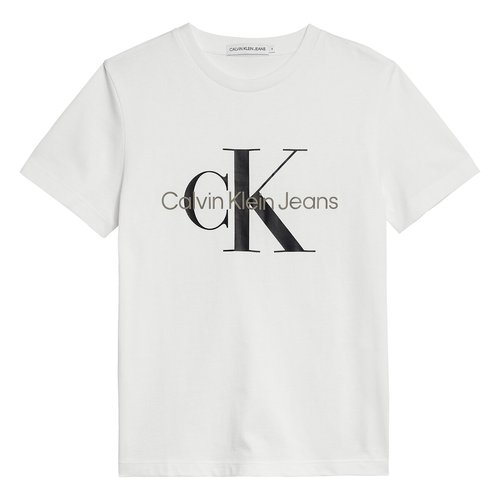 vertel het me kapsel boom T-shirt met korte mouwen en monogram bedrukt Calvin Klein Jeans | La Redoute