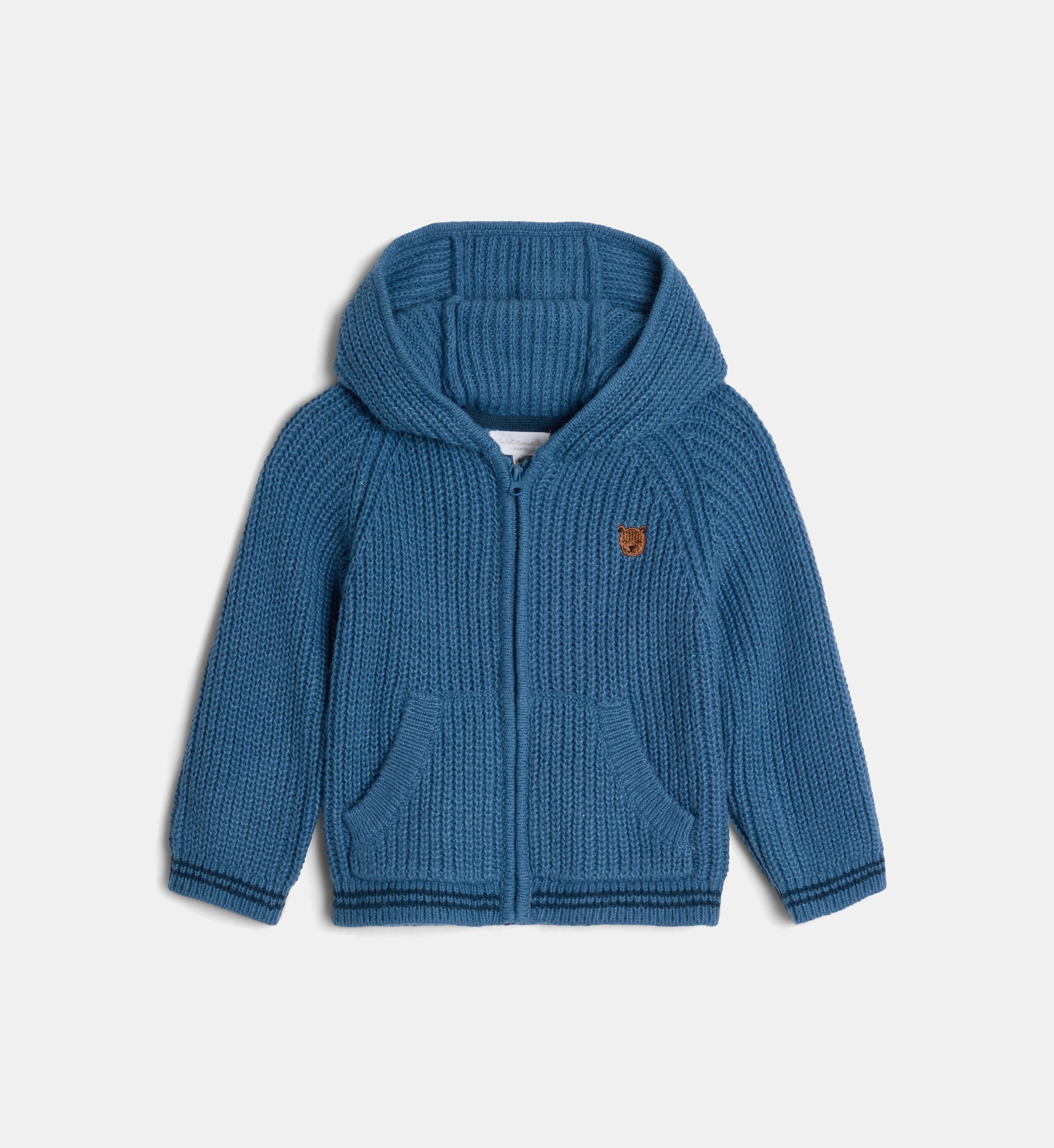 Gilet en tricot à capuche valerio, CADET ROUSSELLE