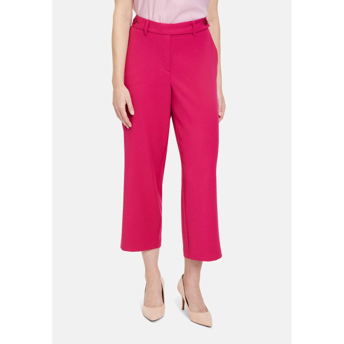 Pantalon toile femme online taille haute