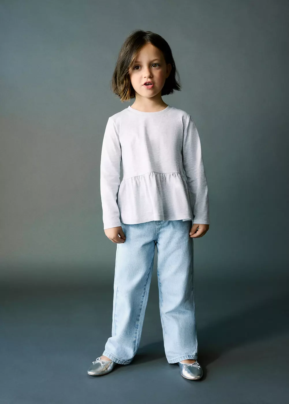 Jean droit à étoiles en strass, MANGO BABY