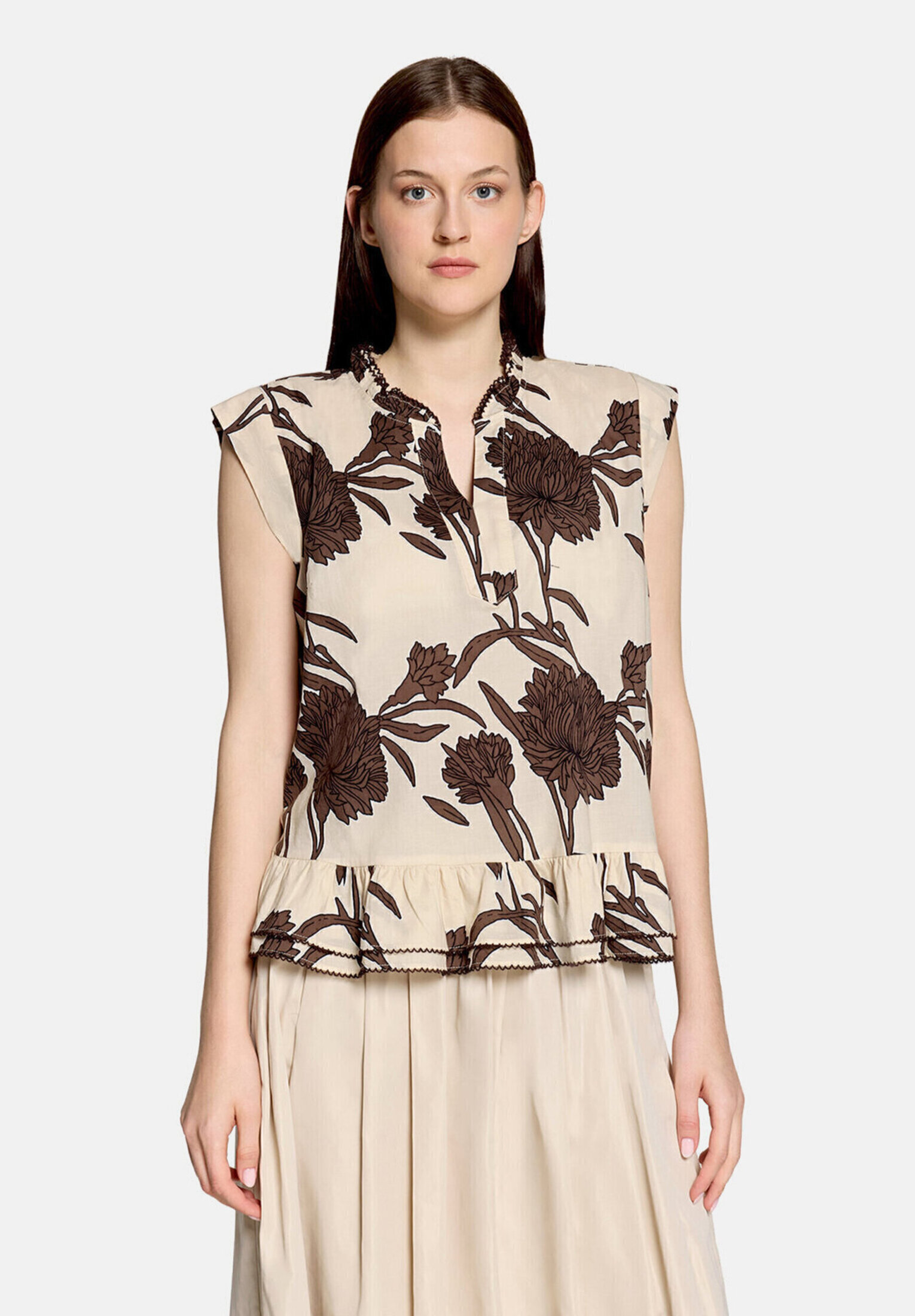 Blouse casual à fronce, CARTOON