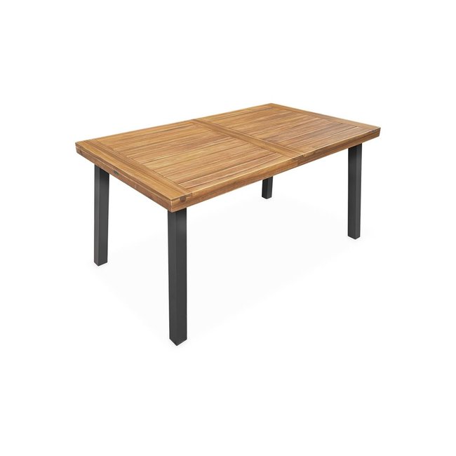 Table intérieur / extérieur bois et métal 6 places bois <span itemprop=