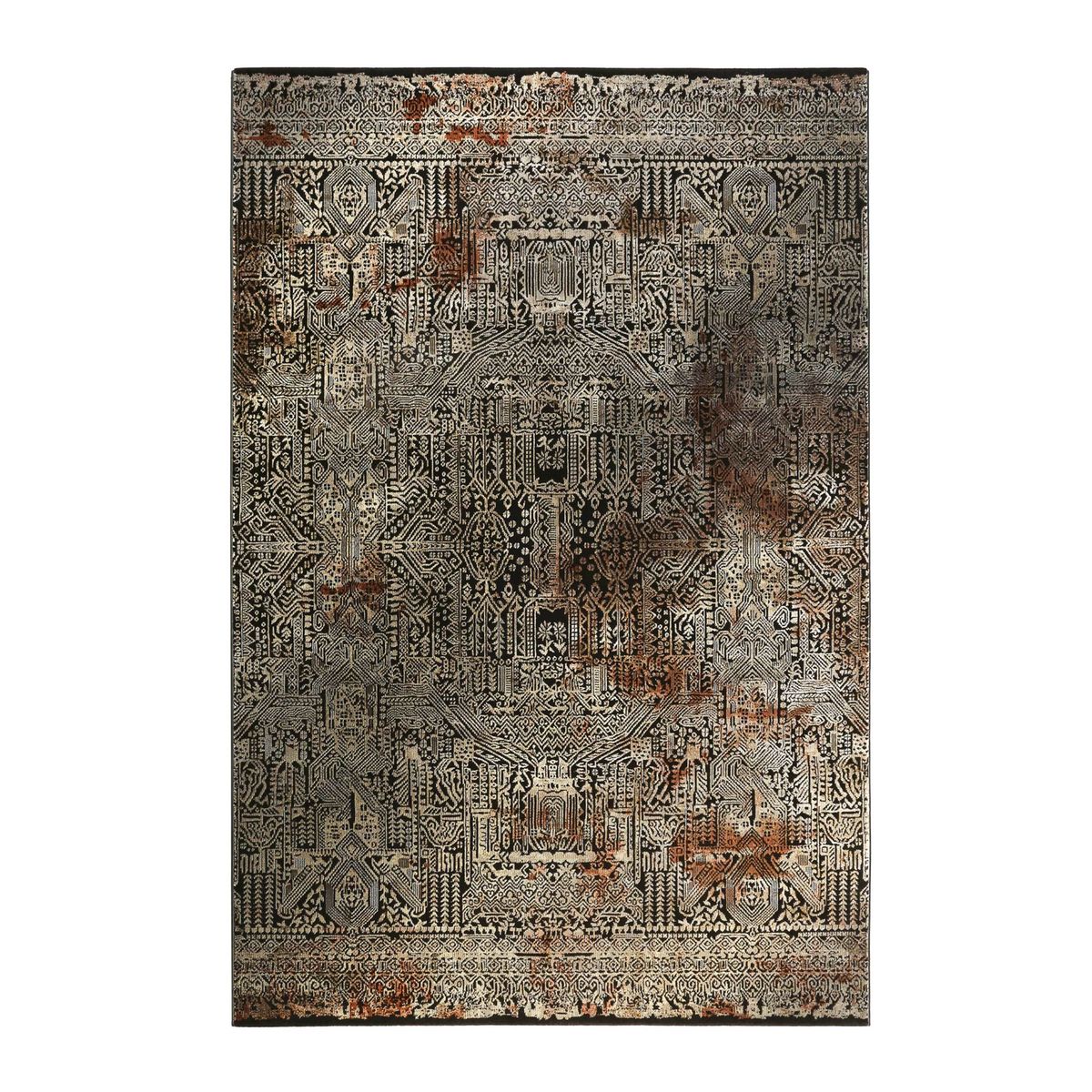 Tapis de salon lavable vintage à poils ras oriental tapis doux pour chambre  à coucher