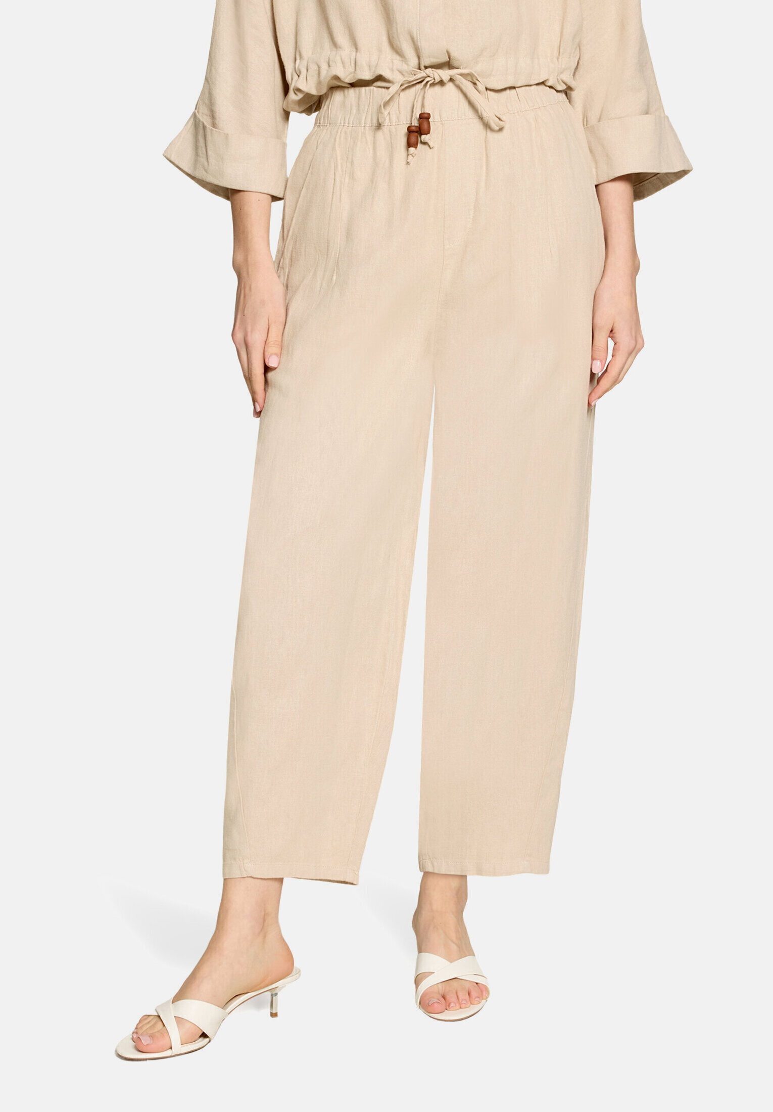 Pantalon en lin à élastique, CARTOON