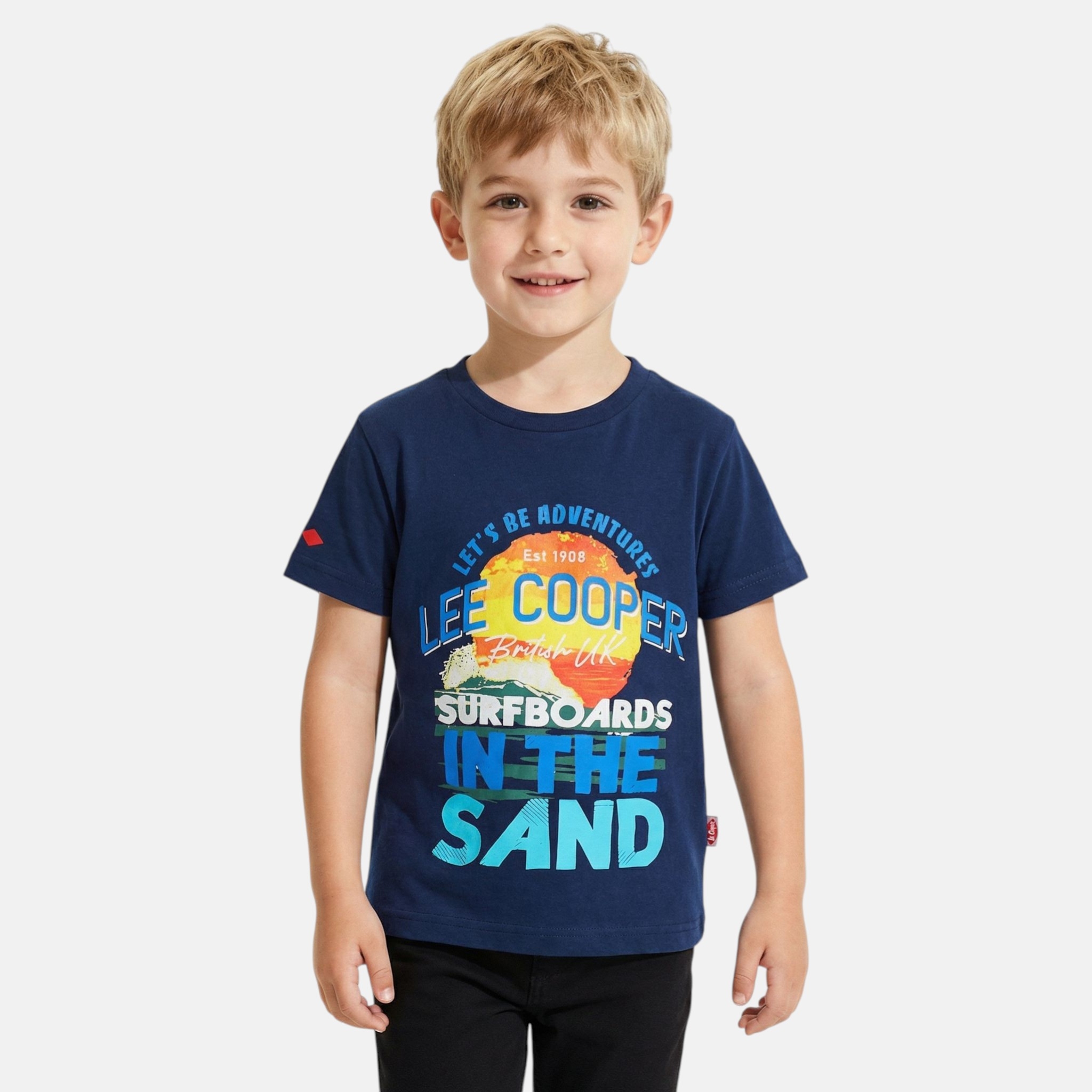 T-shirt manches courtes imprimé, col rond SURF CLUB, LEE COOPER