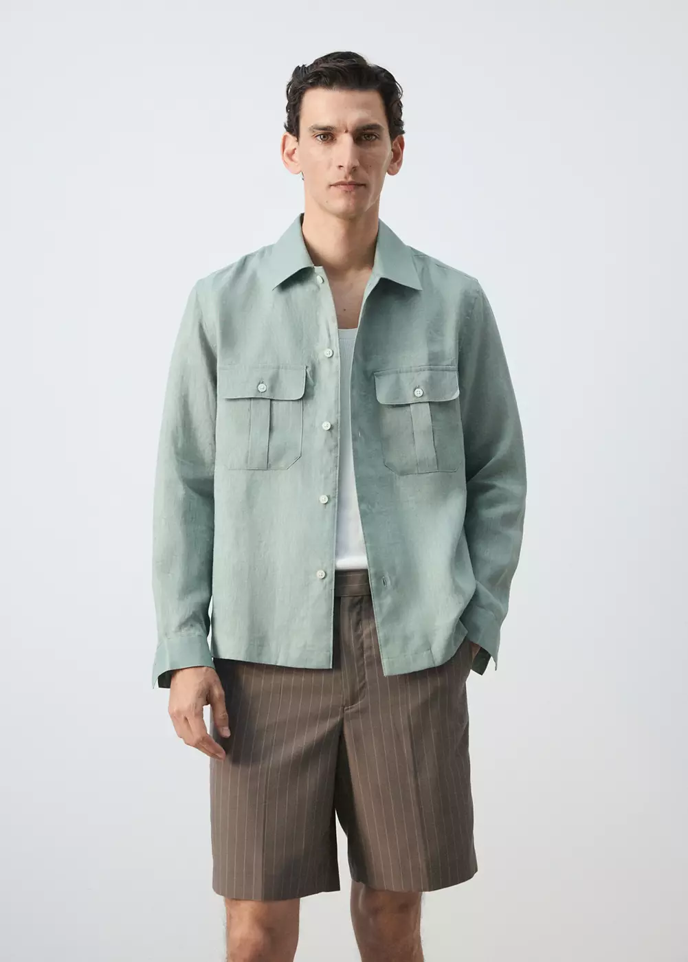Surchemise regular-fit 100 % lin, MANGO MAN