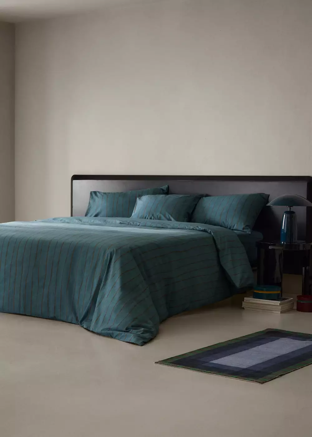 Housse de couette 100 % coton rayures Lit 135/140 cm, MANGO HOME