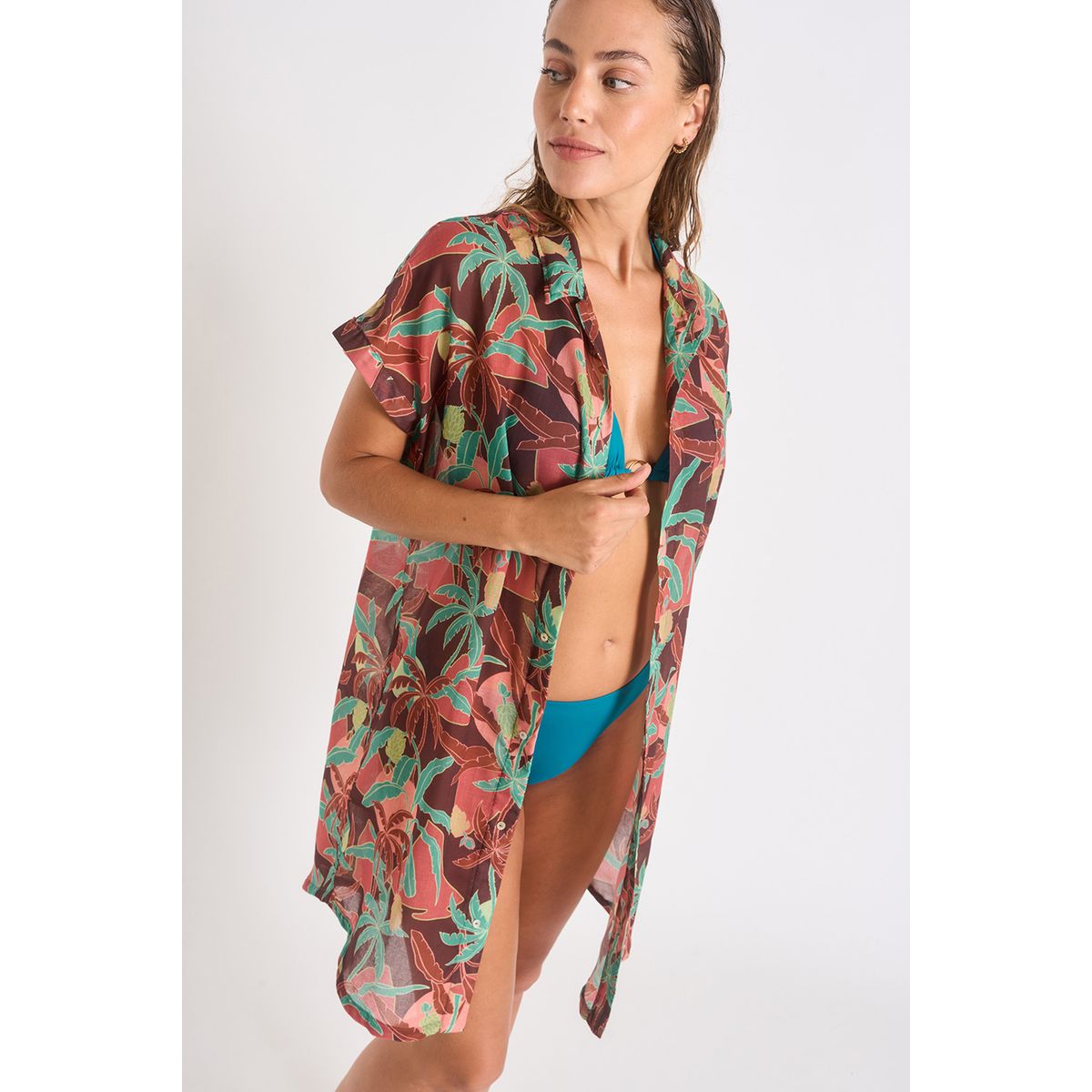 Chemise longue plage discount femme