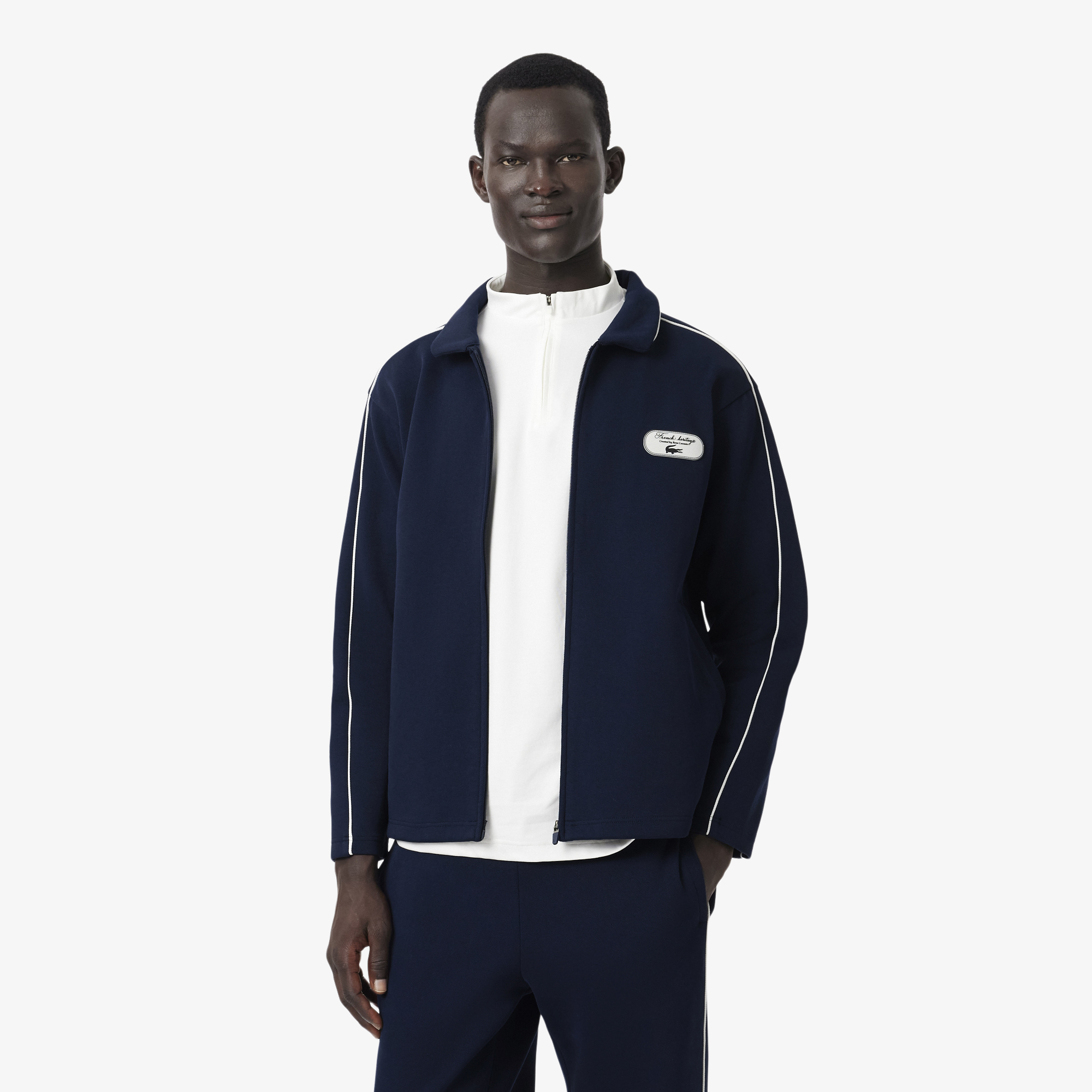 Sweatshirt zippé Tennis Héritage badge, LACOSTE