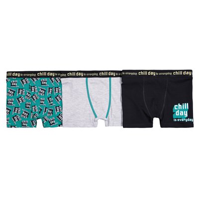 Pack of 3 Boxers in Cotton LA REDOUTE COLLECTIONS