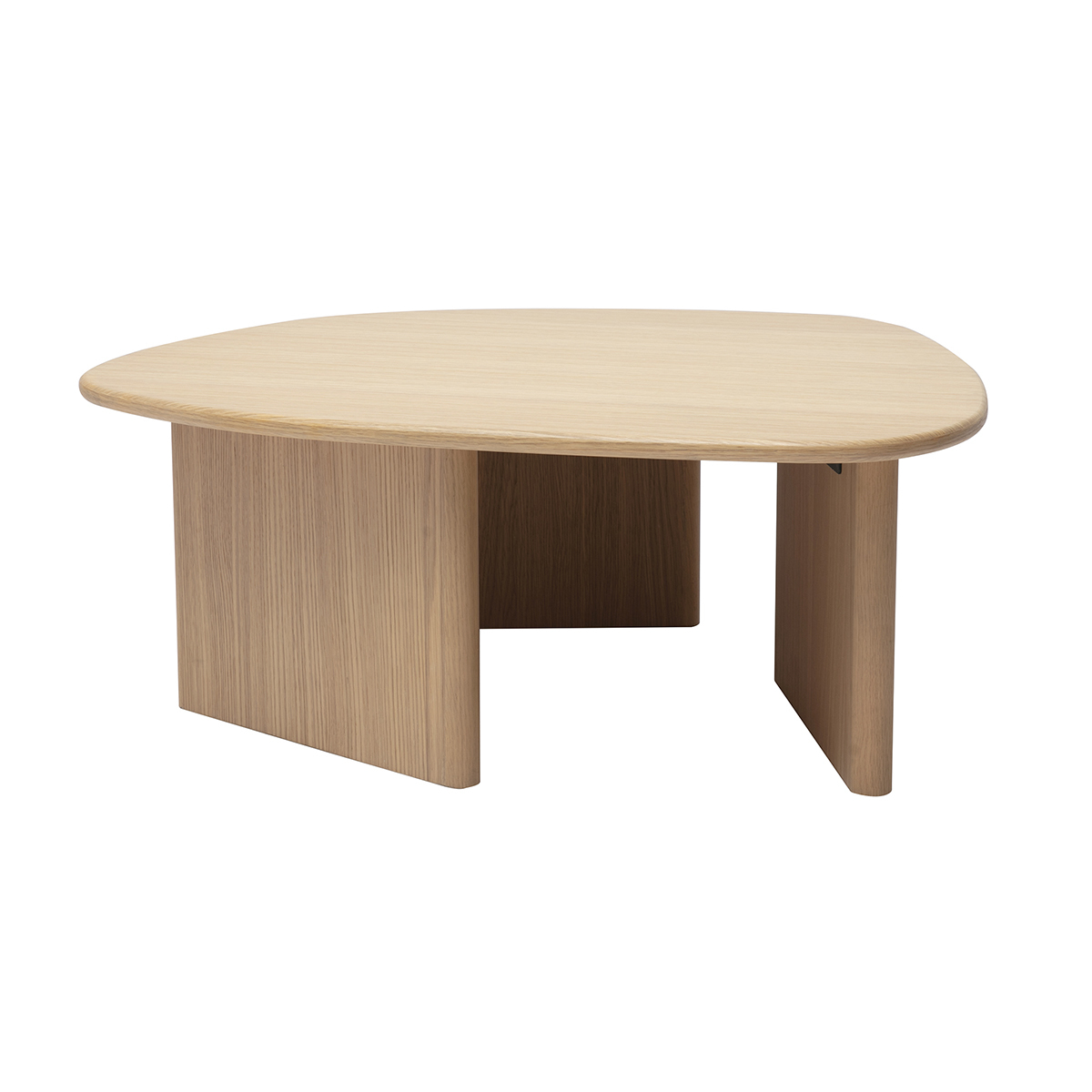 Table basse forme organique en bois clair chêne L85 cm ONDINE, MILIBOO