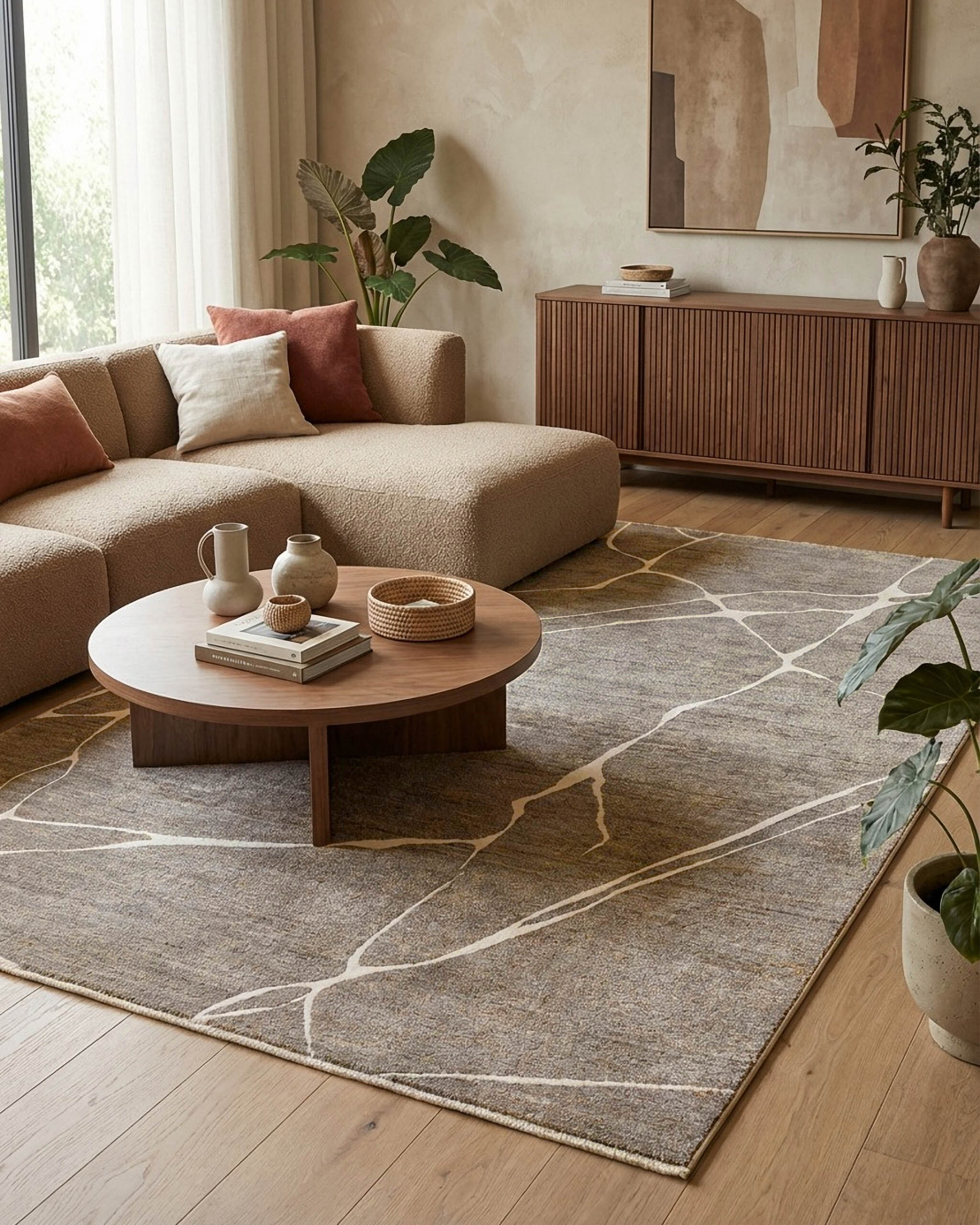 WECONhome Elite par Esprit, tissé machine, tapis poils courts, motif marbre avec effet relief, certifié OEKO-TEX® , Elite, ESPRIT