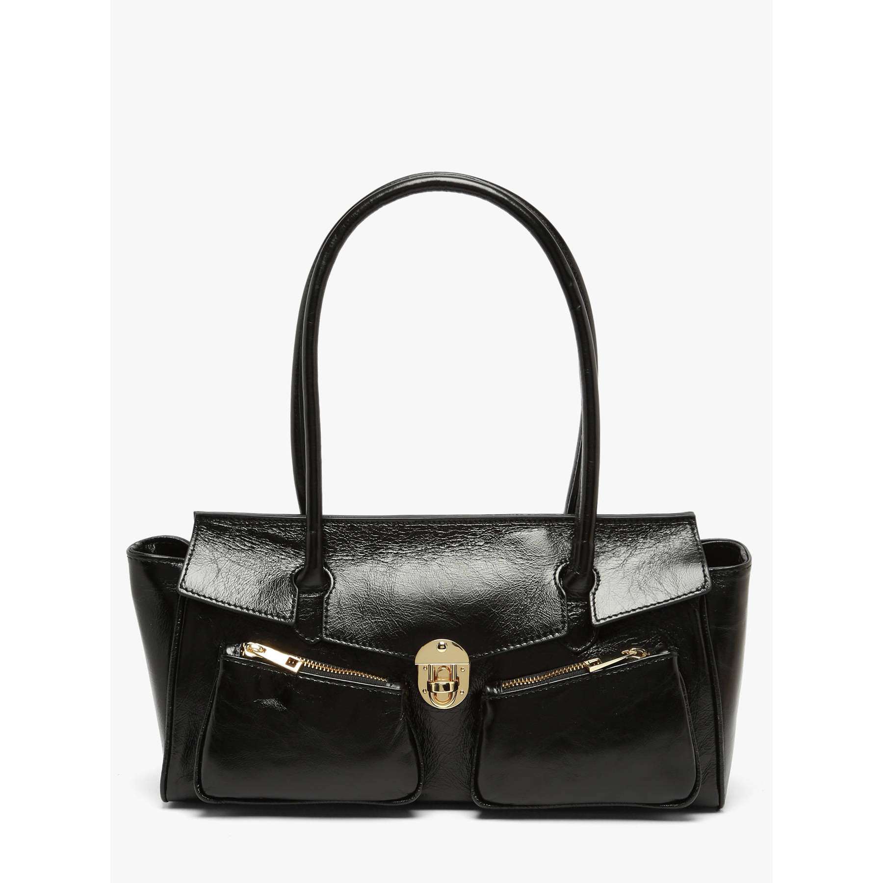 Baguette Shiny sauvage cuir, MILANO