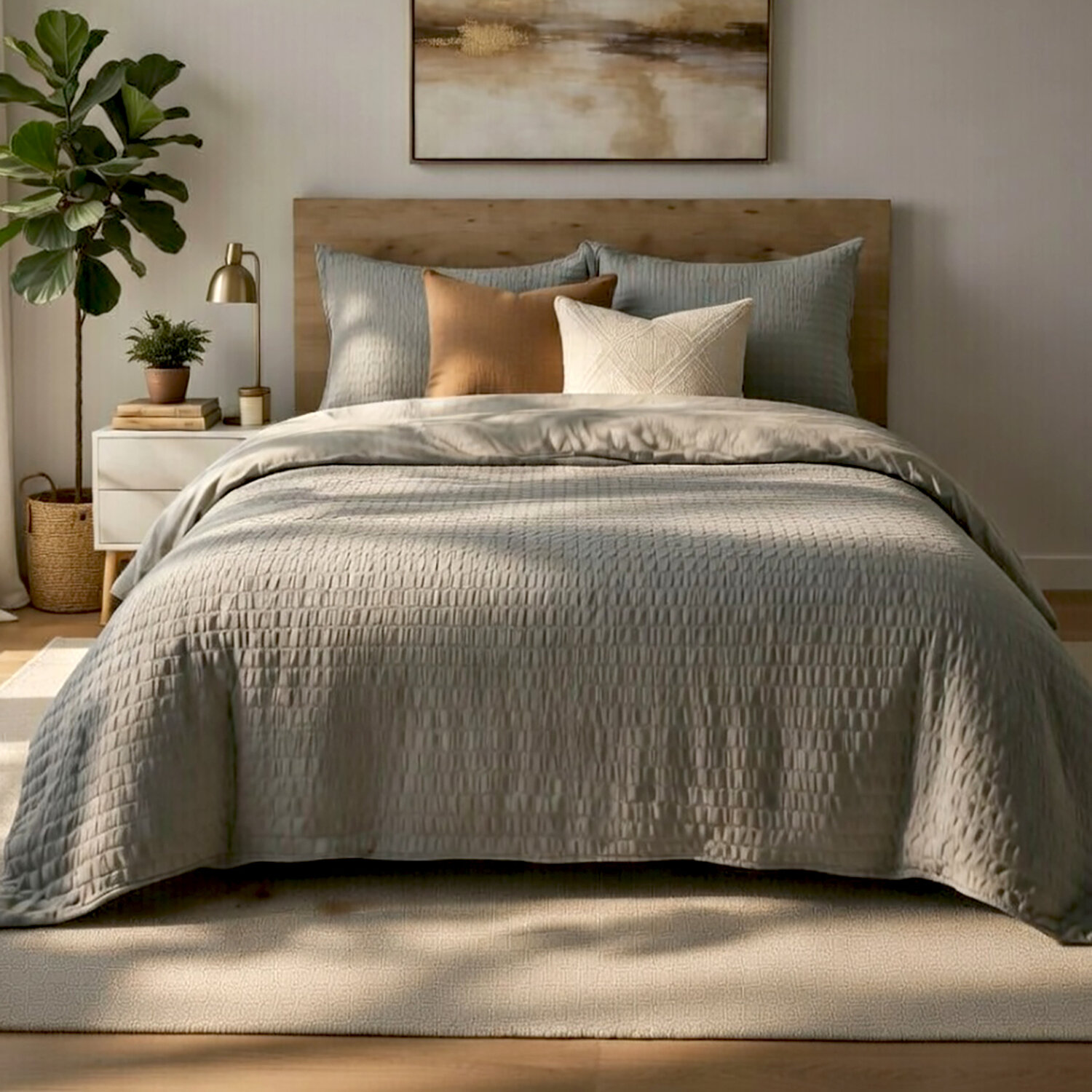 Parure housse de couette en polycoton unie, Victoria, C DESIGN HOME TEXTILE