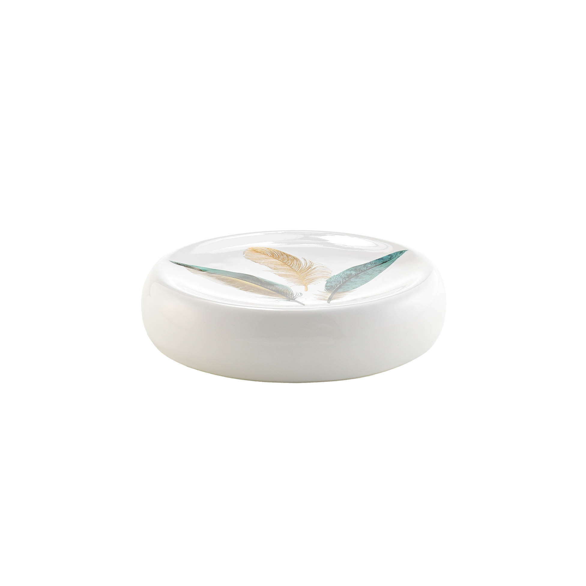Porte savon en ceramique Plumes, EDEN