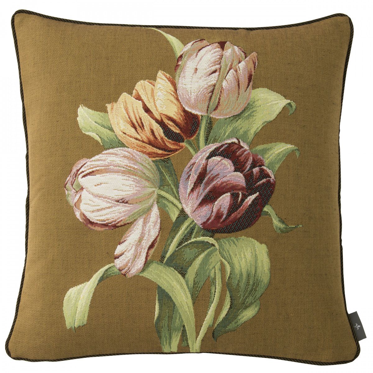 coussin tapisserie bouquet de 4 tulipes made in france, france