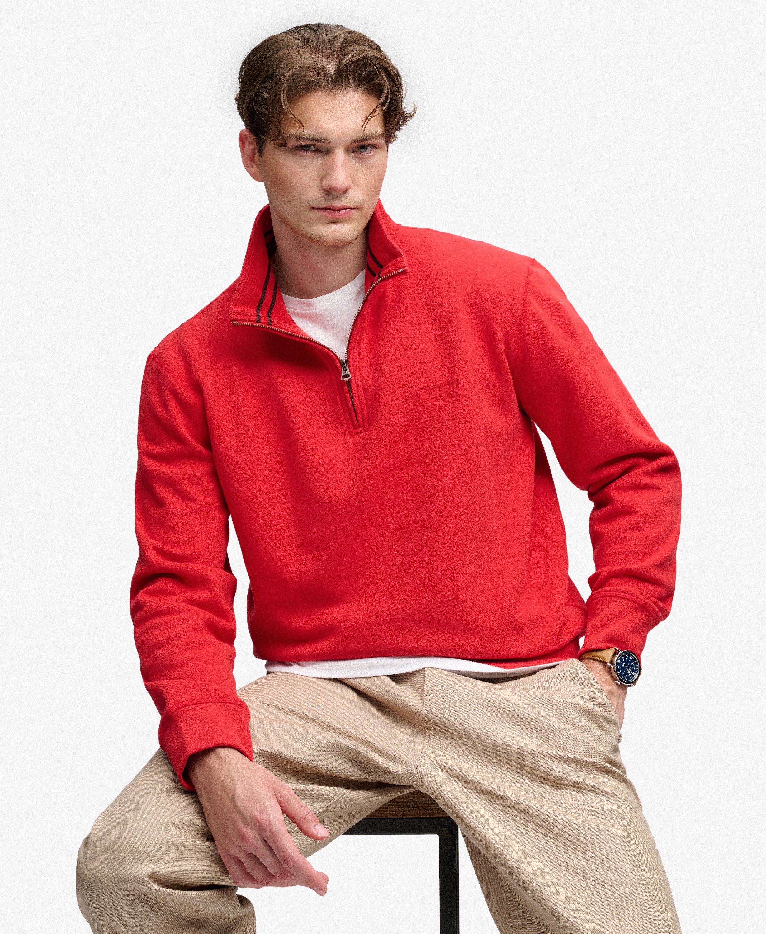 Sweat Essential Serif Logo Coupe Décontractée, SUPERDRY