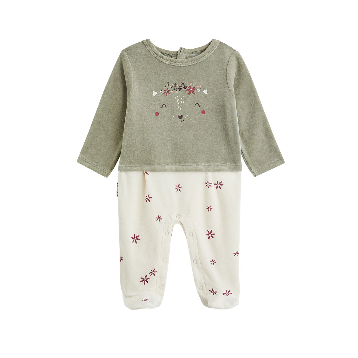 Pyjama bébé en velours Misti, PETIT BEGUIN